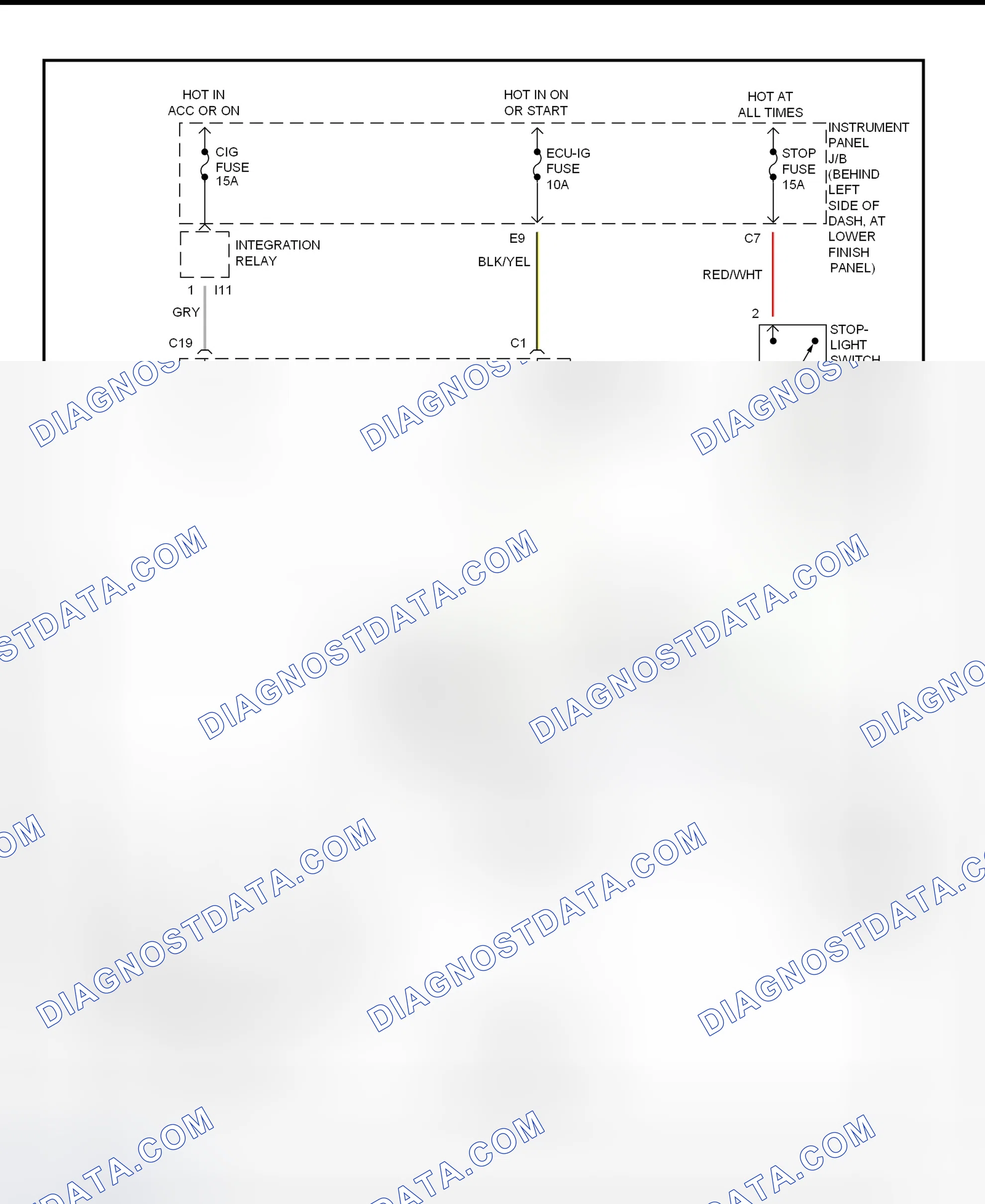Scheme 302: Shift Interlock System Wiring Diagram (2001 - Toyota Corolla)