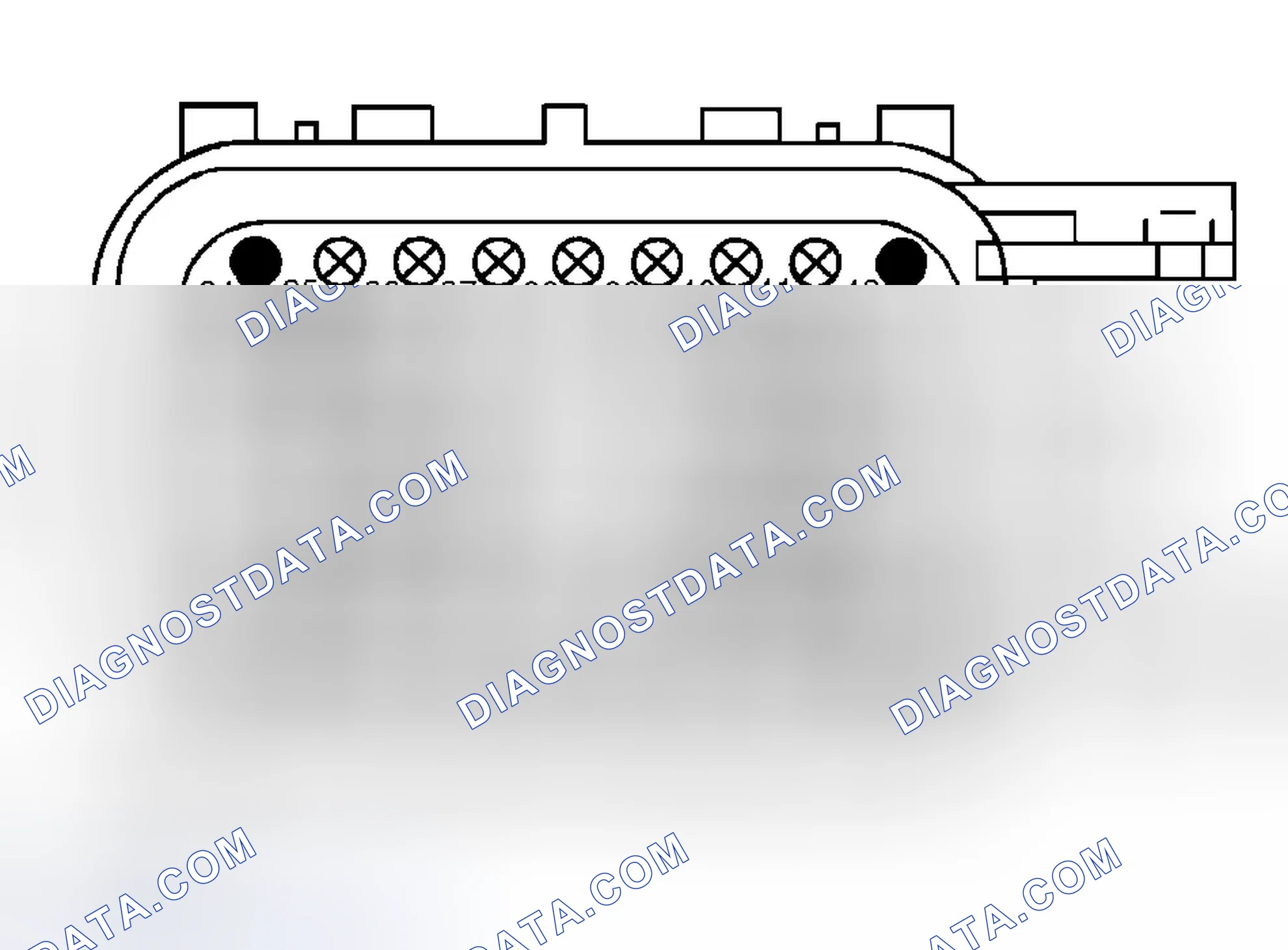 Scheme 307: Engine Wiring Harness 42-Pin Connector Terminals
