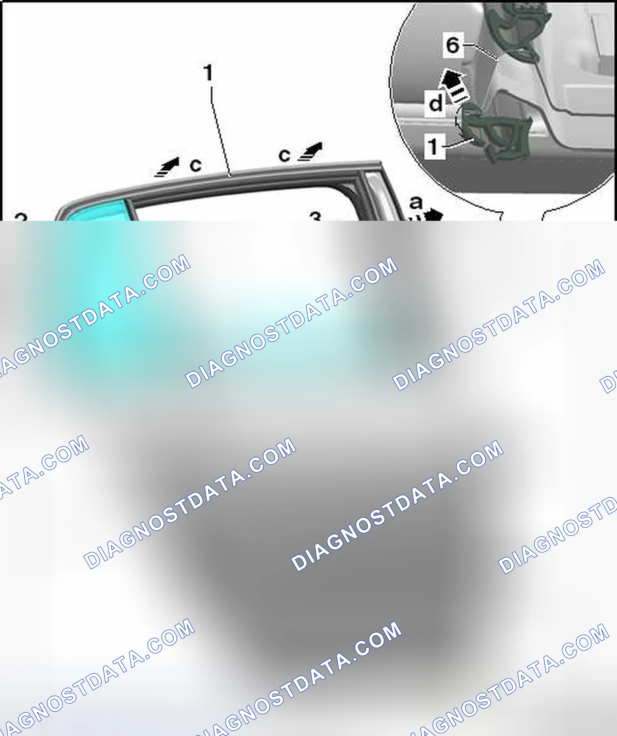Scheme 35: REAR DOOR WINDOW GUIDE