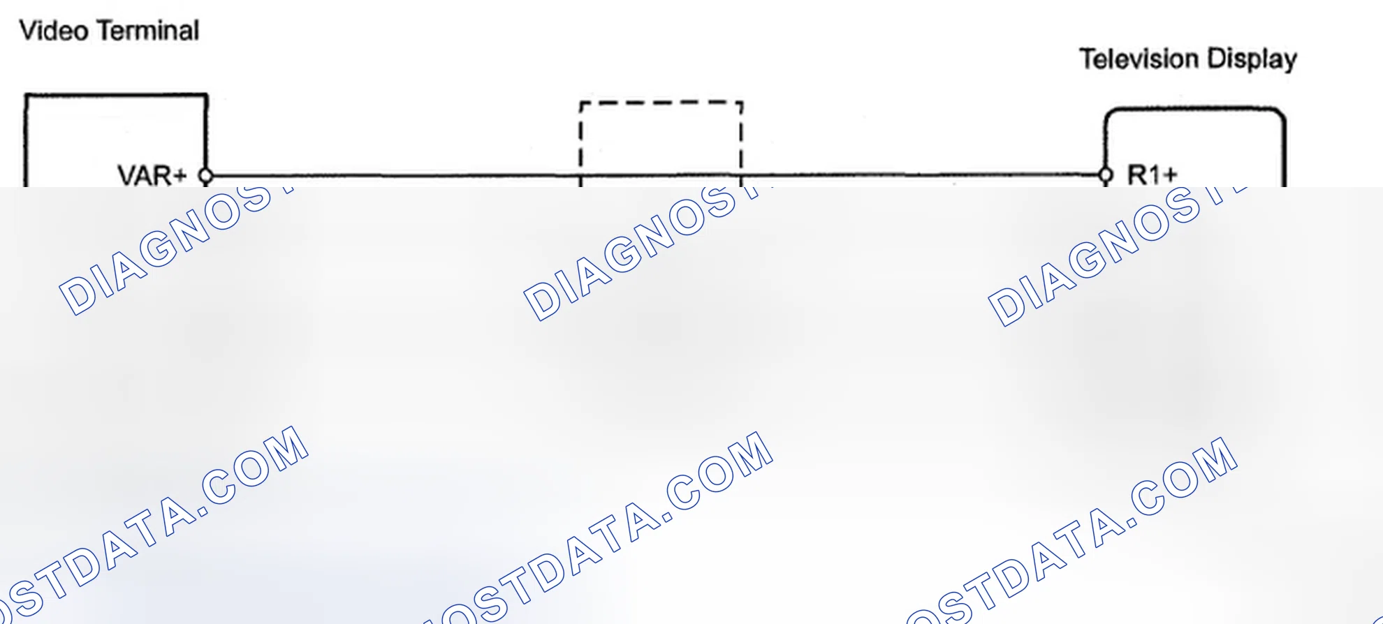 Scheme 53: Sound Signal Circuit Between Video Terminal And Television Display - Wiring Diagram