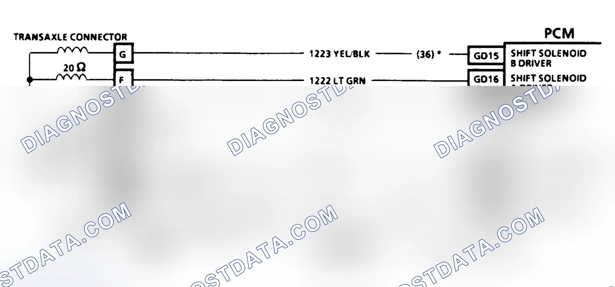 Scheme 168: CODE 36, SHIFT CONTROL PROBLEM - 3.8L C & E BODIES W/4T60E TRANSAXLE
