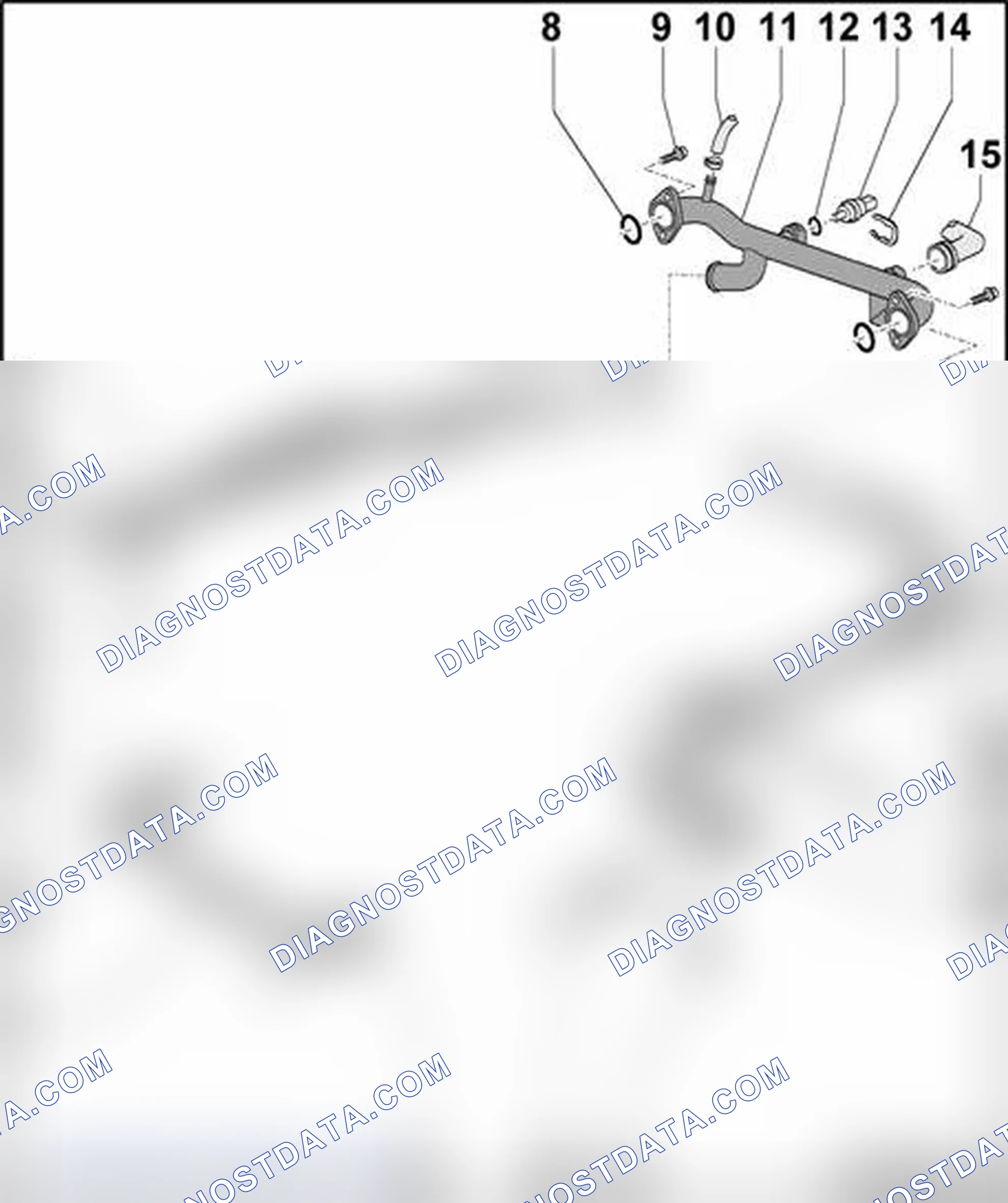 Scheme 462: Coolant pipes/hoses, component overview