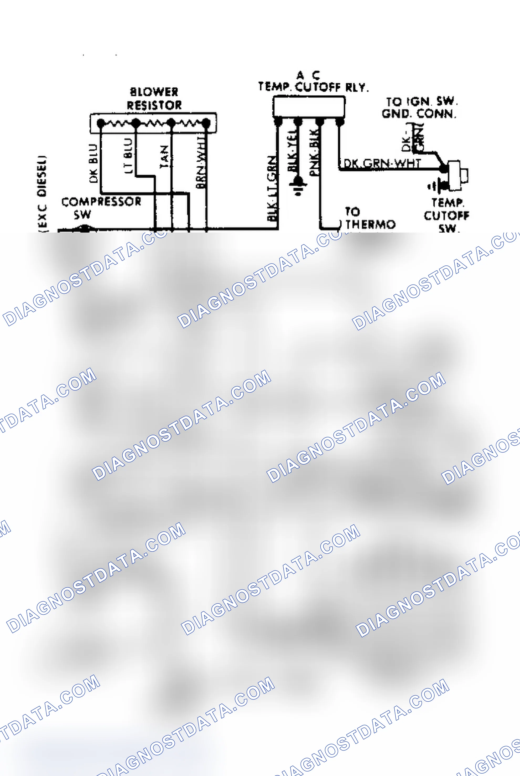 Scheme 19: Caprice, Impala & Parisienne (Diesel) A/C Wiring Diagram