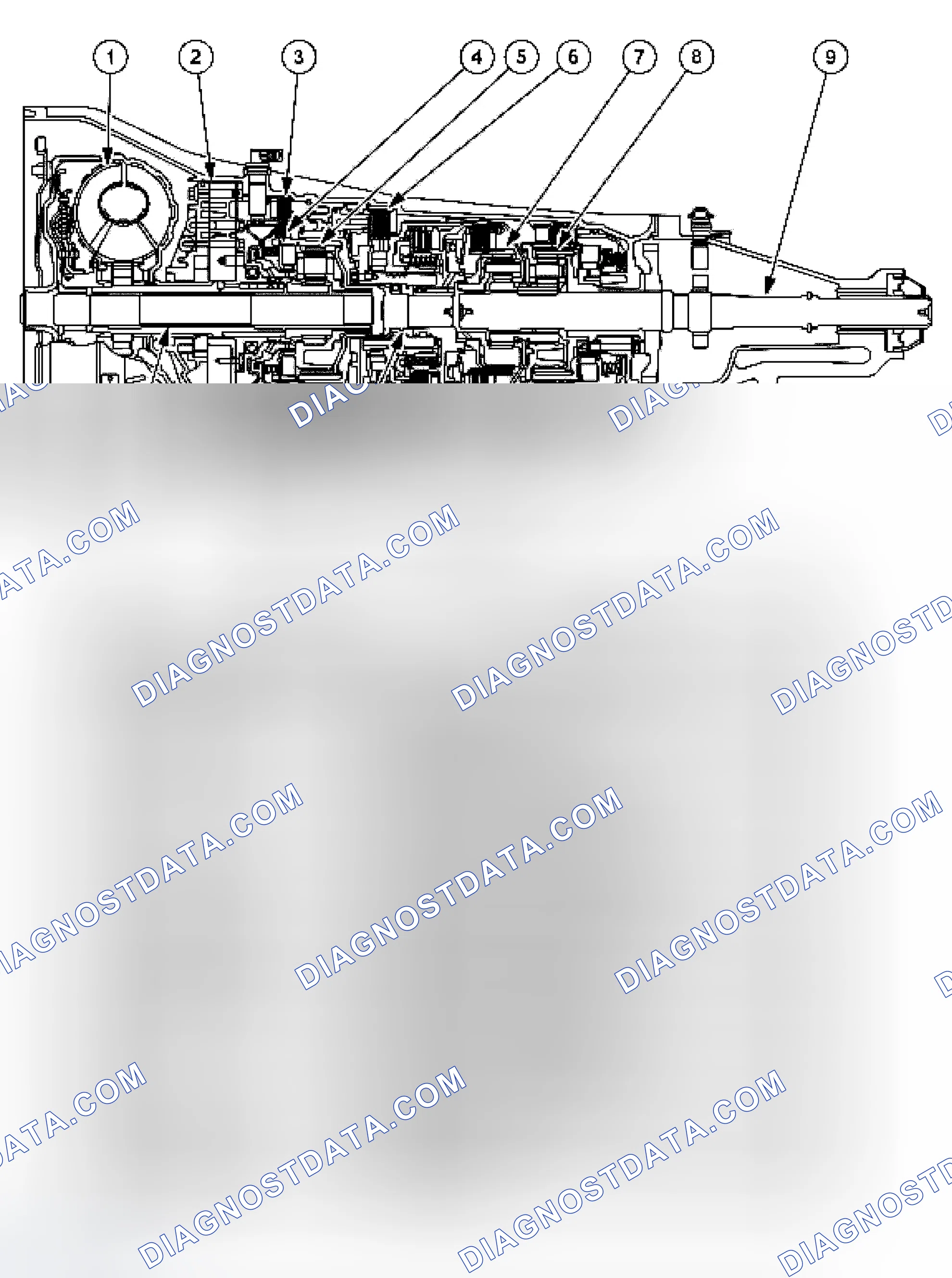 Scheme 319: Automatic Transmission - Sectional View