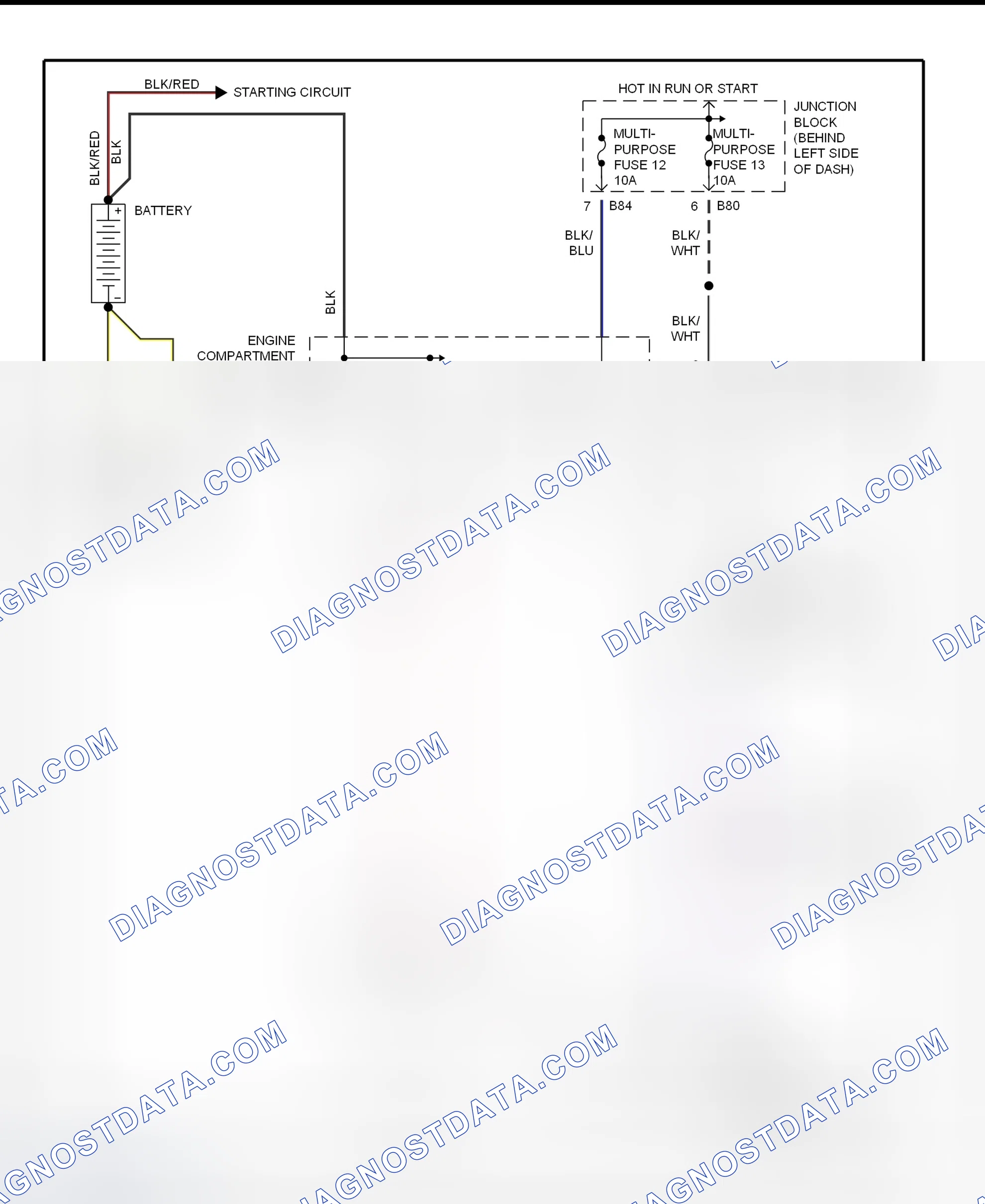Scheme 1: Charging System Wiring Diagram (Diamante)