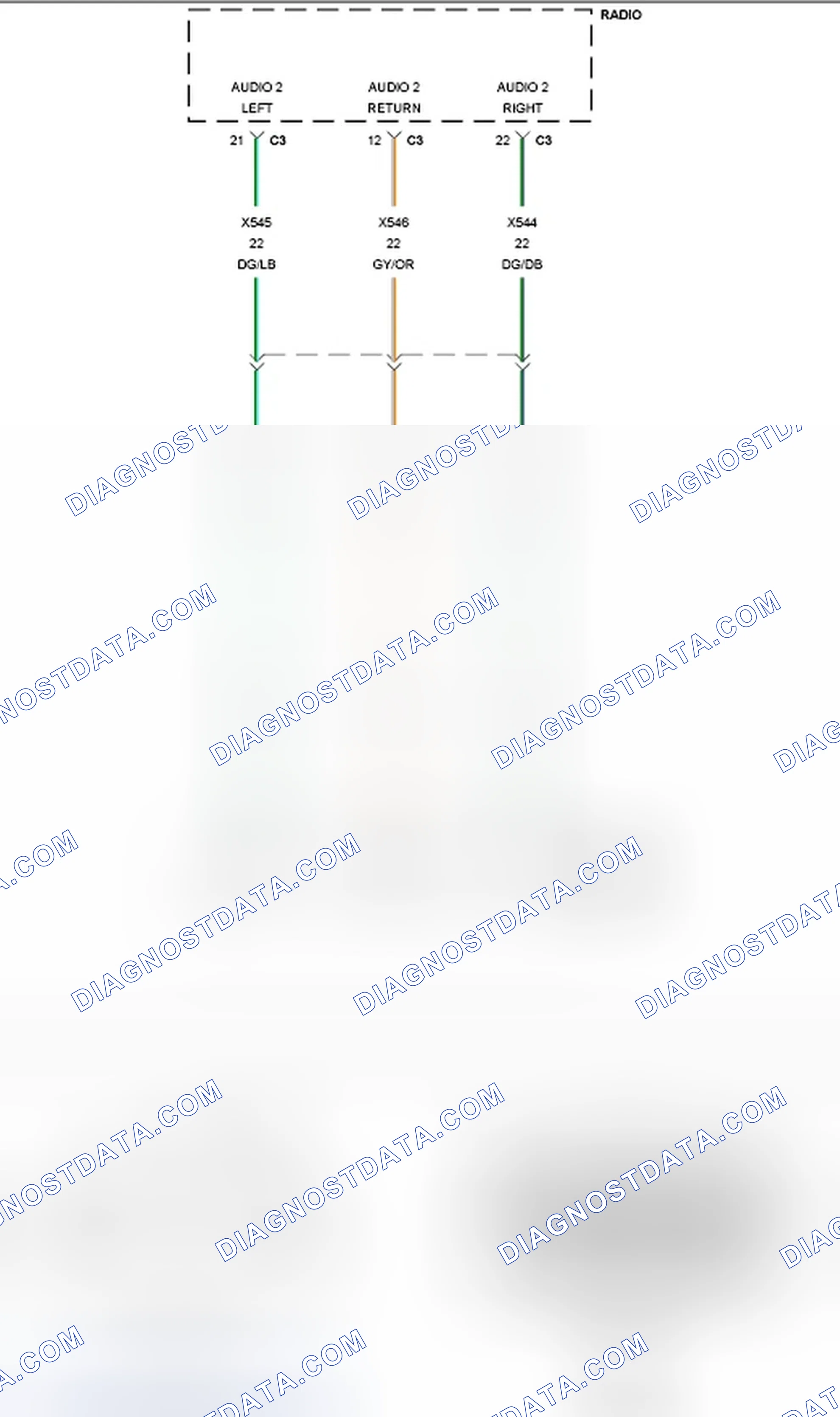 Scheme 489: B14E4-CHANNEL 2 AUDIO LEFT CONTINUITY