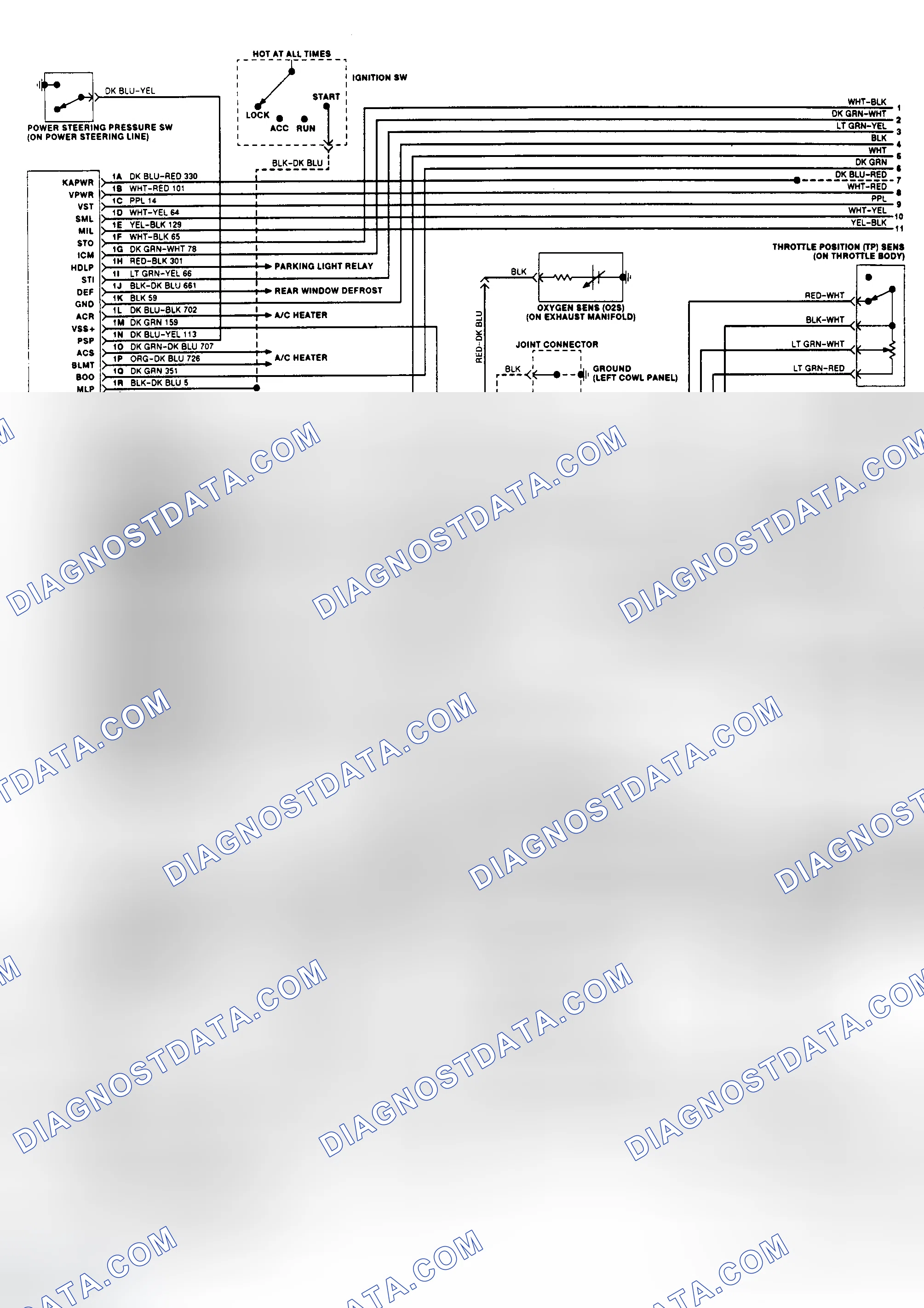 Scheme 166: EEC Wiring Diagram (1.8L A/T - 1 of 2)