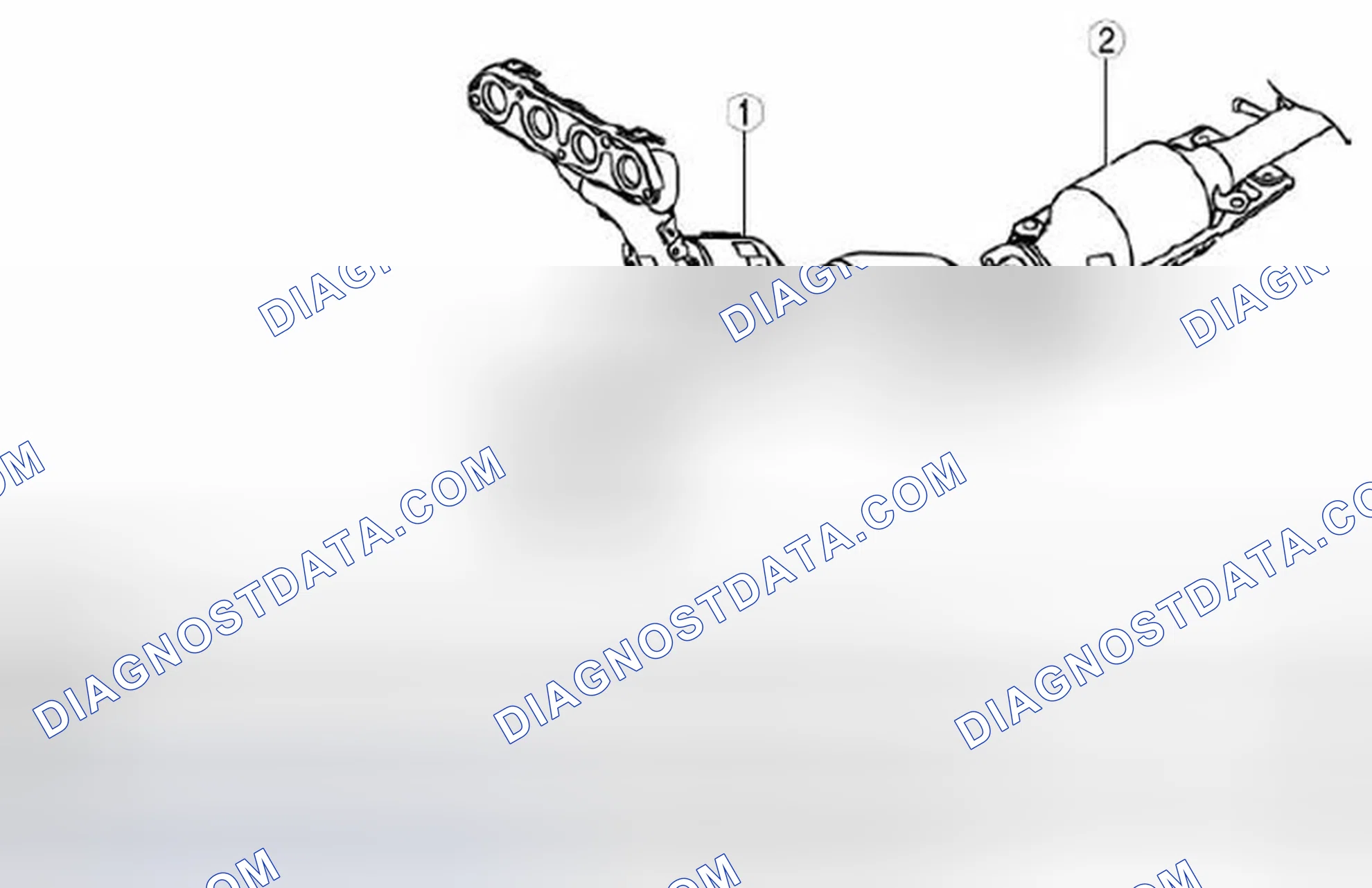 Scheme 86: Locating Emission System Components - Exhaust System Side