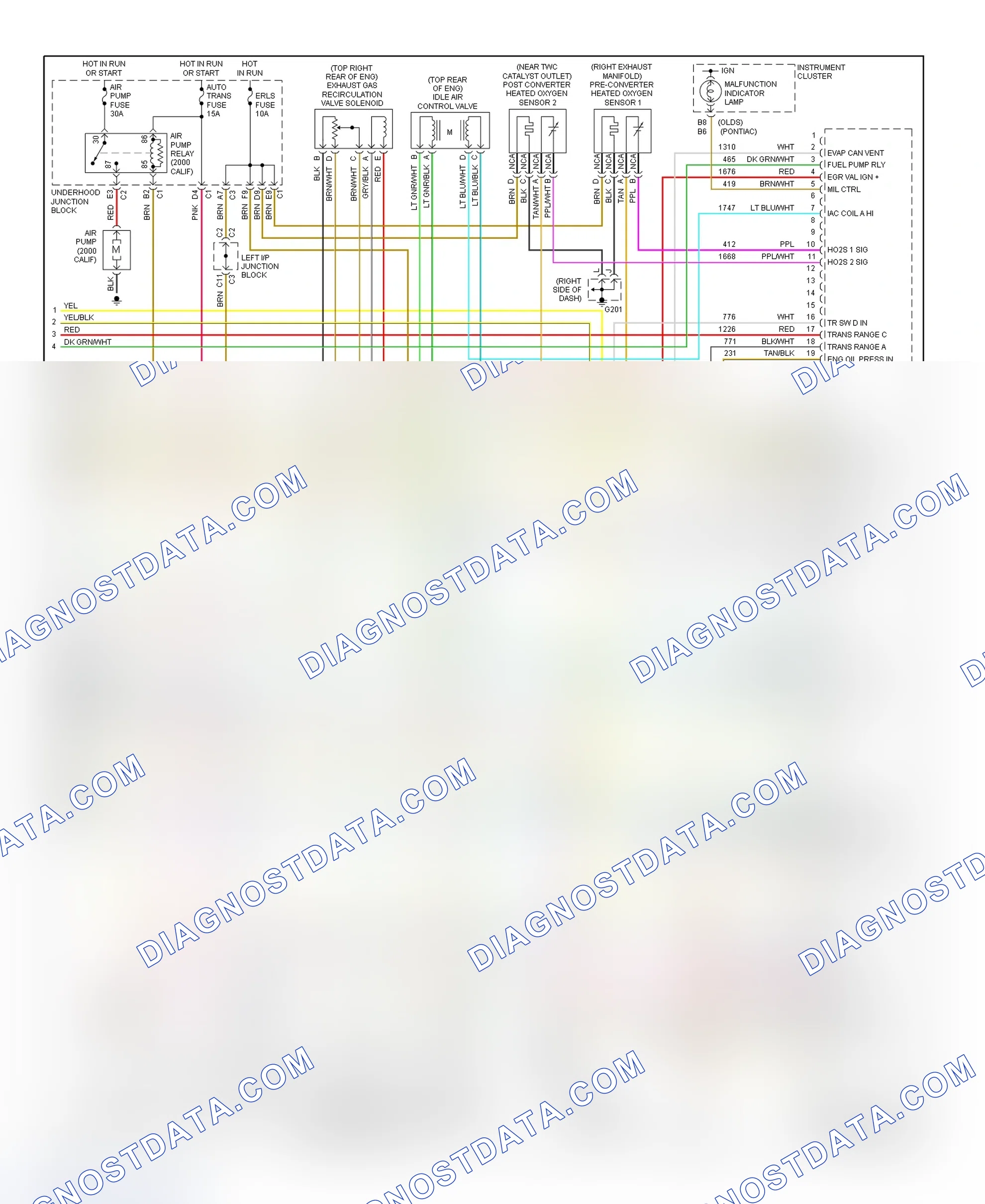 Scheme 6: PCM Wiring Diagram (Alero & Grand Am - 3.4L - 3 Of 3)