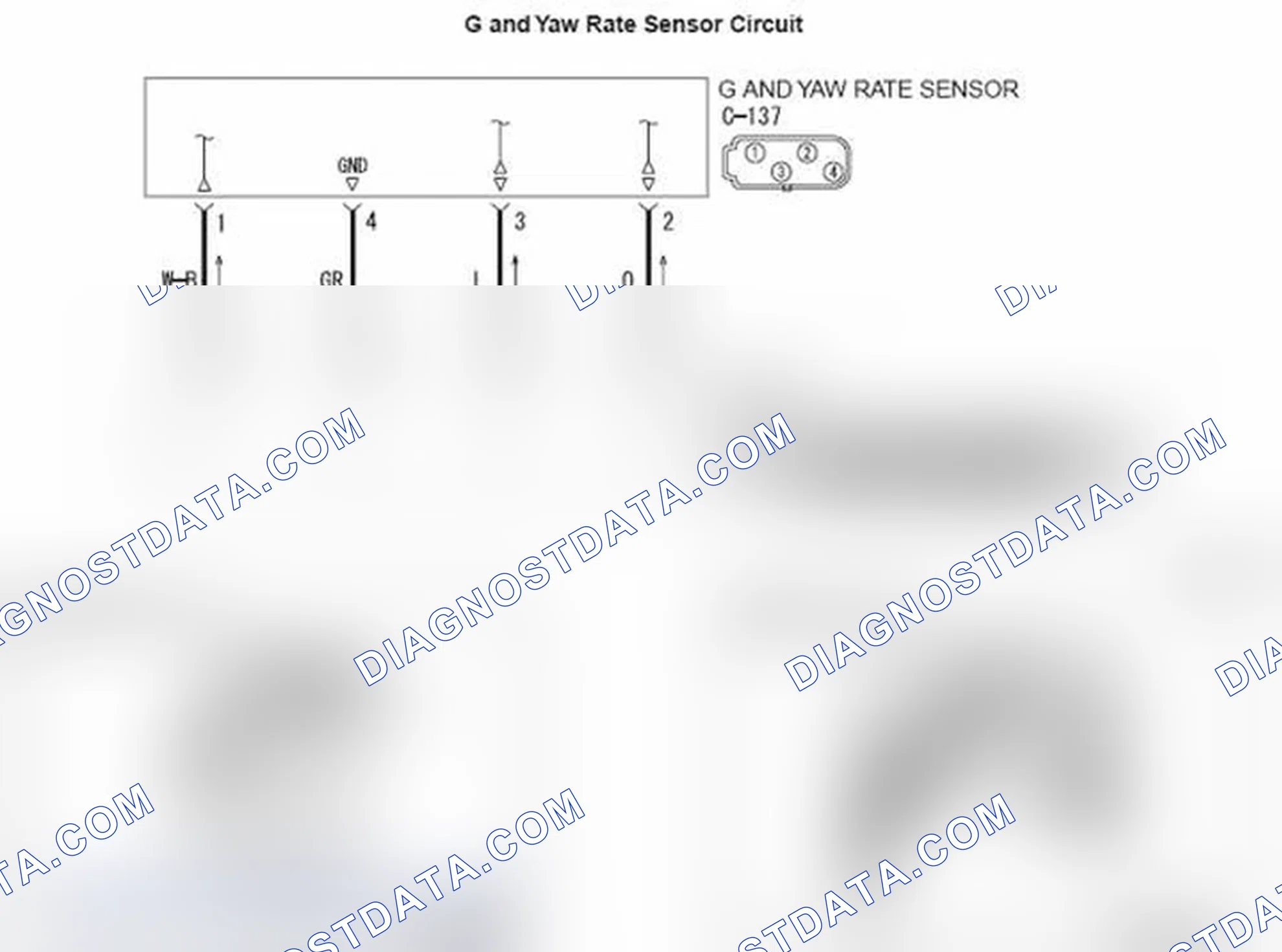 Scheme 33: DTC C1210 Abnormality in G and yaw rate sensor (Abnormality in longitudinal G sensor output voltage)