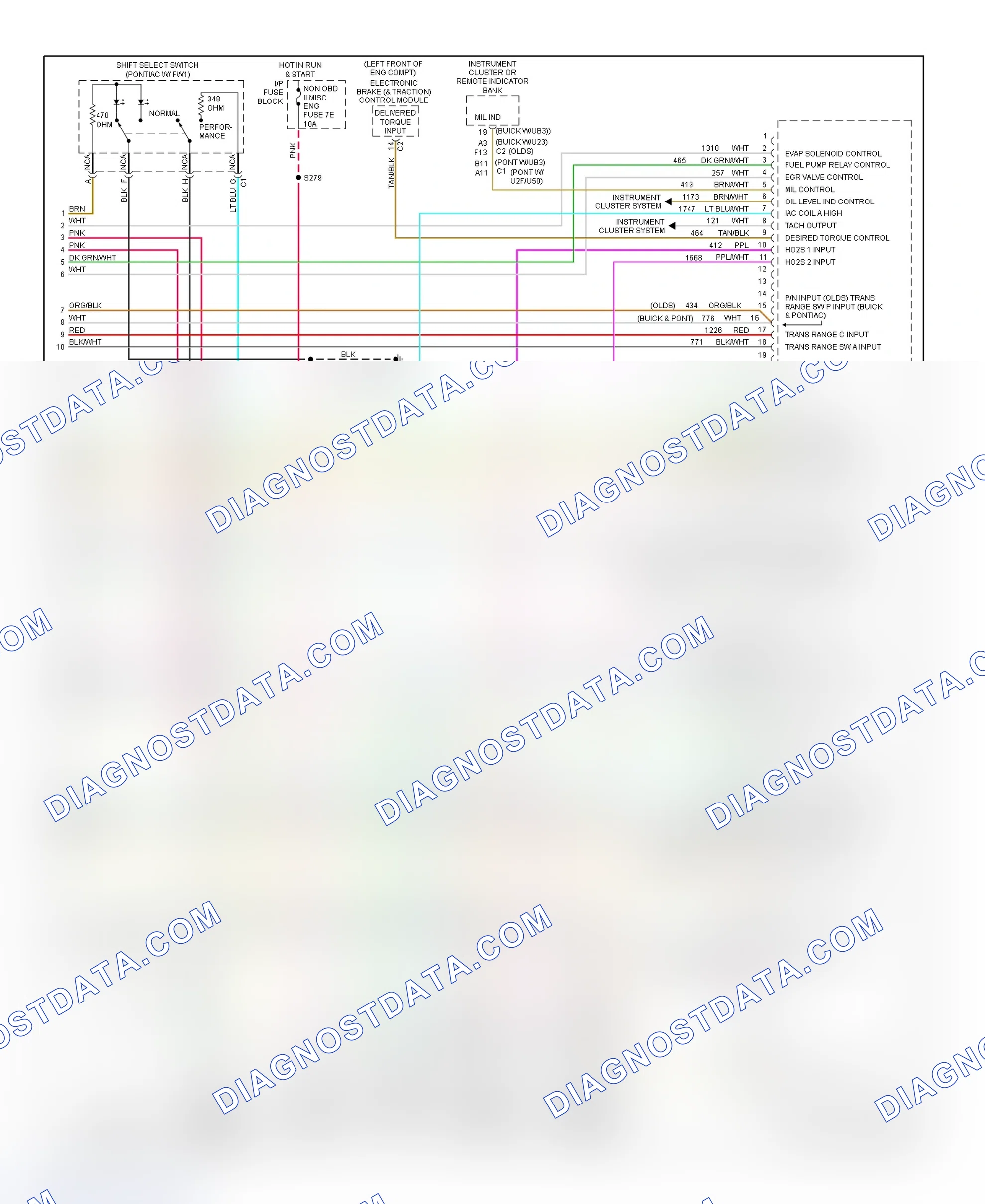 Scheme 22: PCM Wiring Diagram (Bonneville, Eighty Eight, LeSabre & LSS - 3.8L - 4 Of 4)
