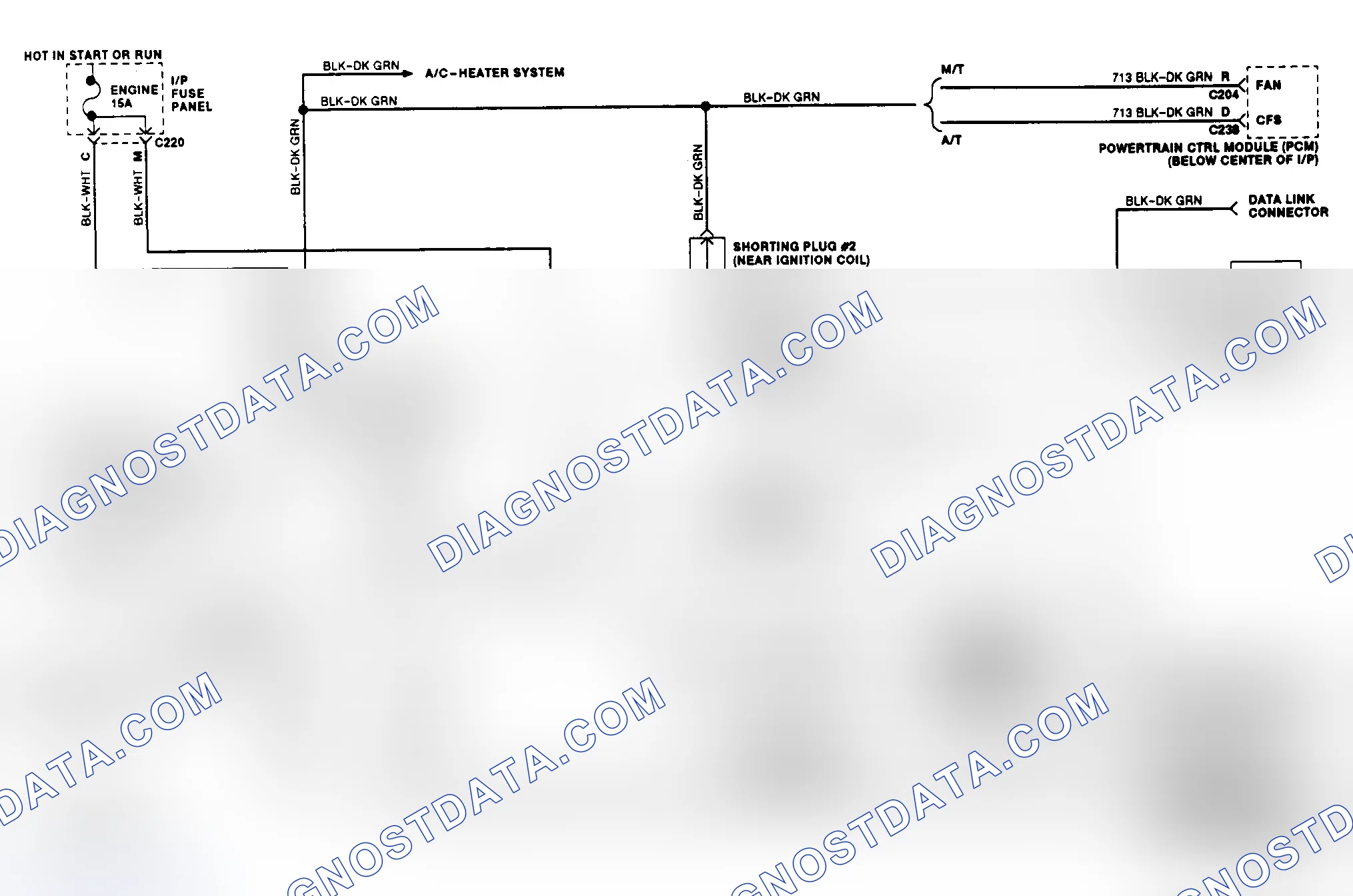 Scheme 3: Electric Cooling Fan Wiring Diagram (Escort 1.8L & Tracer 1.8L)