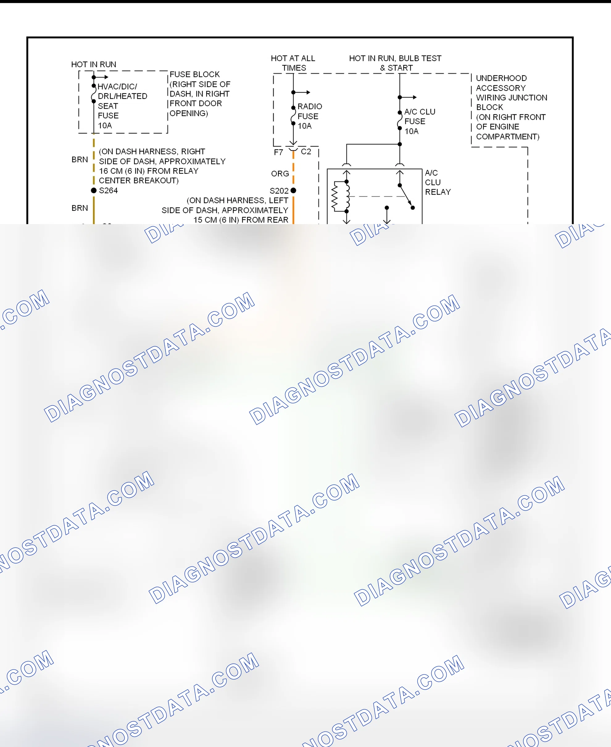 Scheme 67: A/C Compressor Clutch Control Circuit Wiring Diagram (2000 Montana, Silhouette & Venture)
