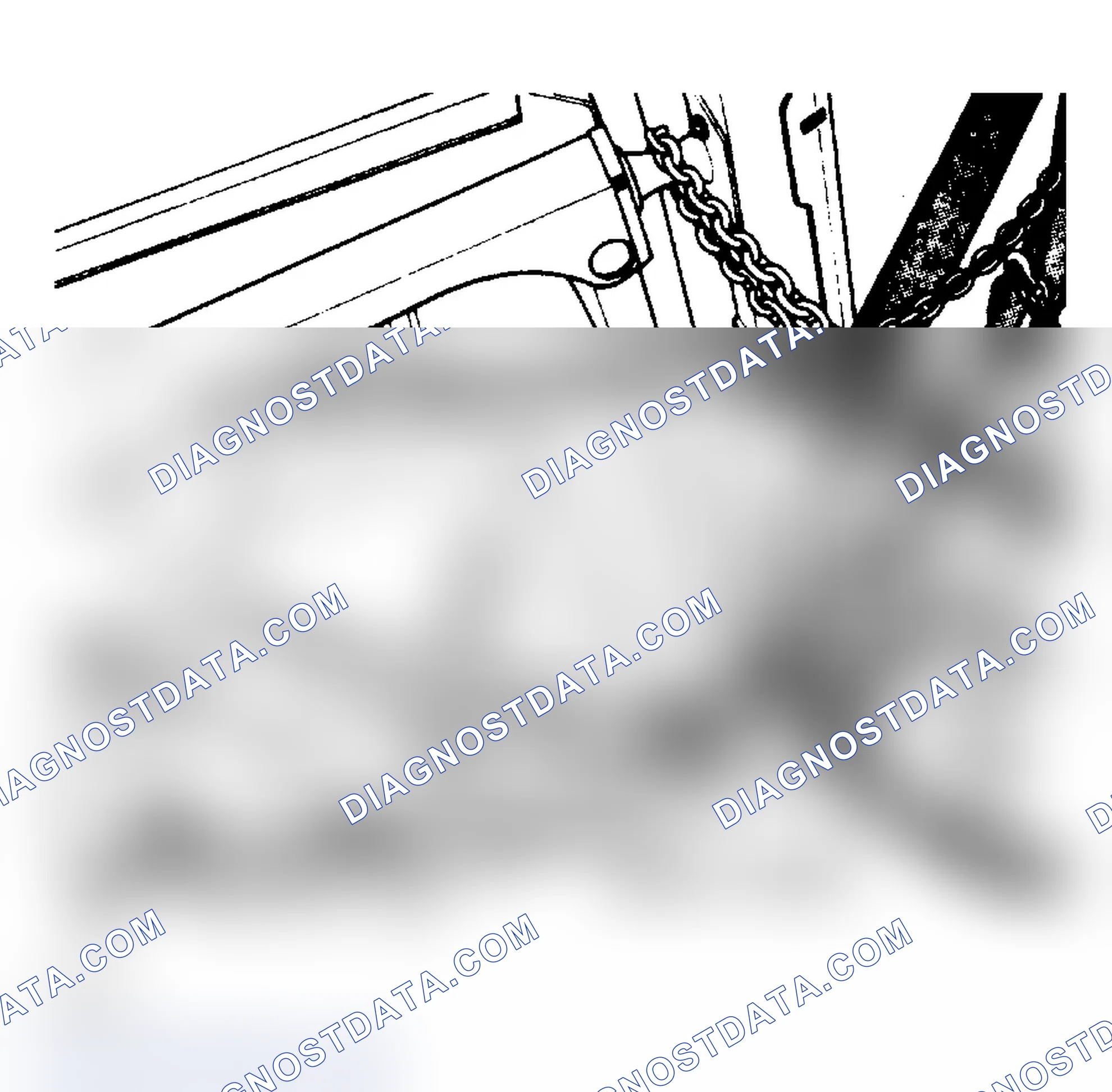 Scheme 7: Rear Towing Hookup (Typical). DO NOT allow towing equipment to contact fuel tank.