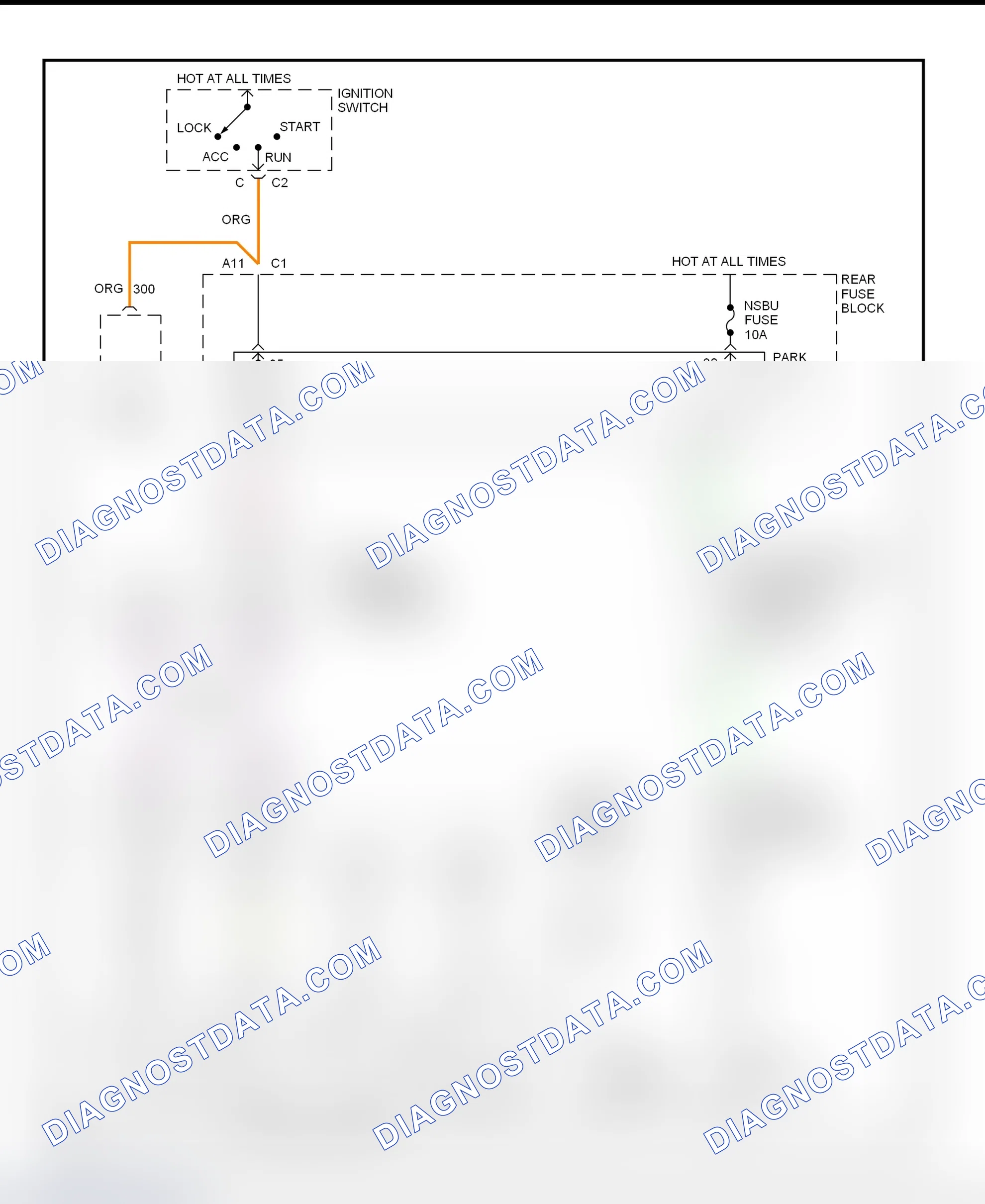 Fig. 51: Shift Interlock System Wiring Diagram (Seville)