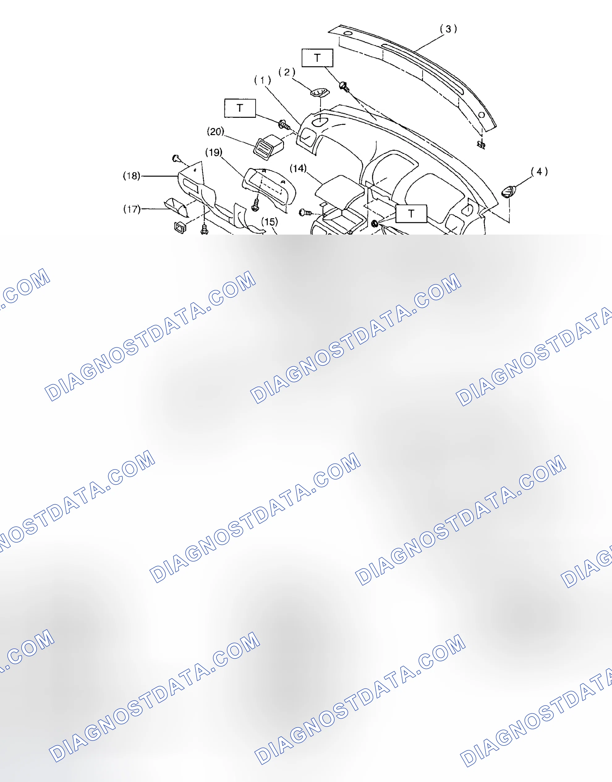 Scheme 114: Identifying Instrument Panel & Center Console Components