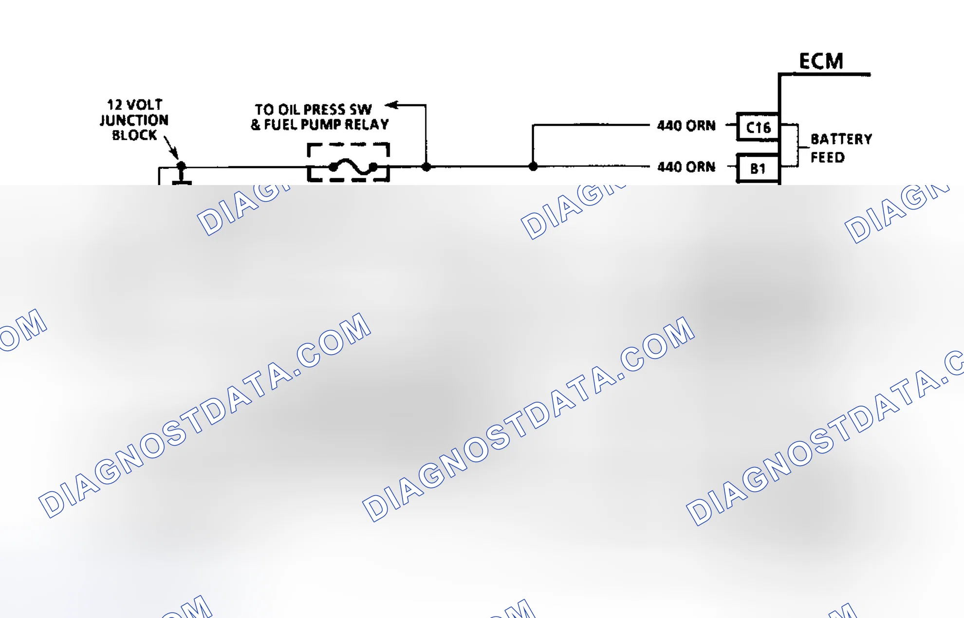 Scheme 4: Fuel Injection Diagnostic Circuit Schematic (Except 4.3L Turbo & Models With 4L80-E Transmission)