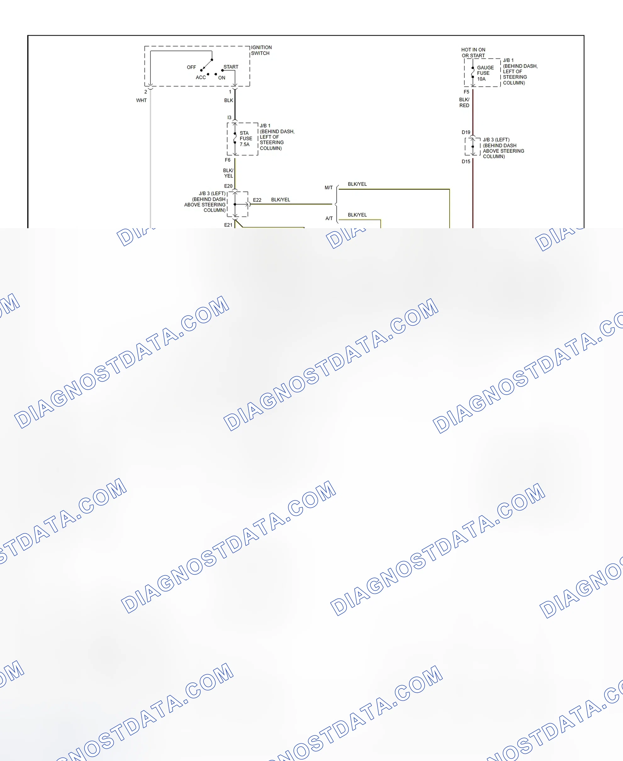 Fig. 33: Starting System Wiring Diagram (Tacoma)