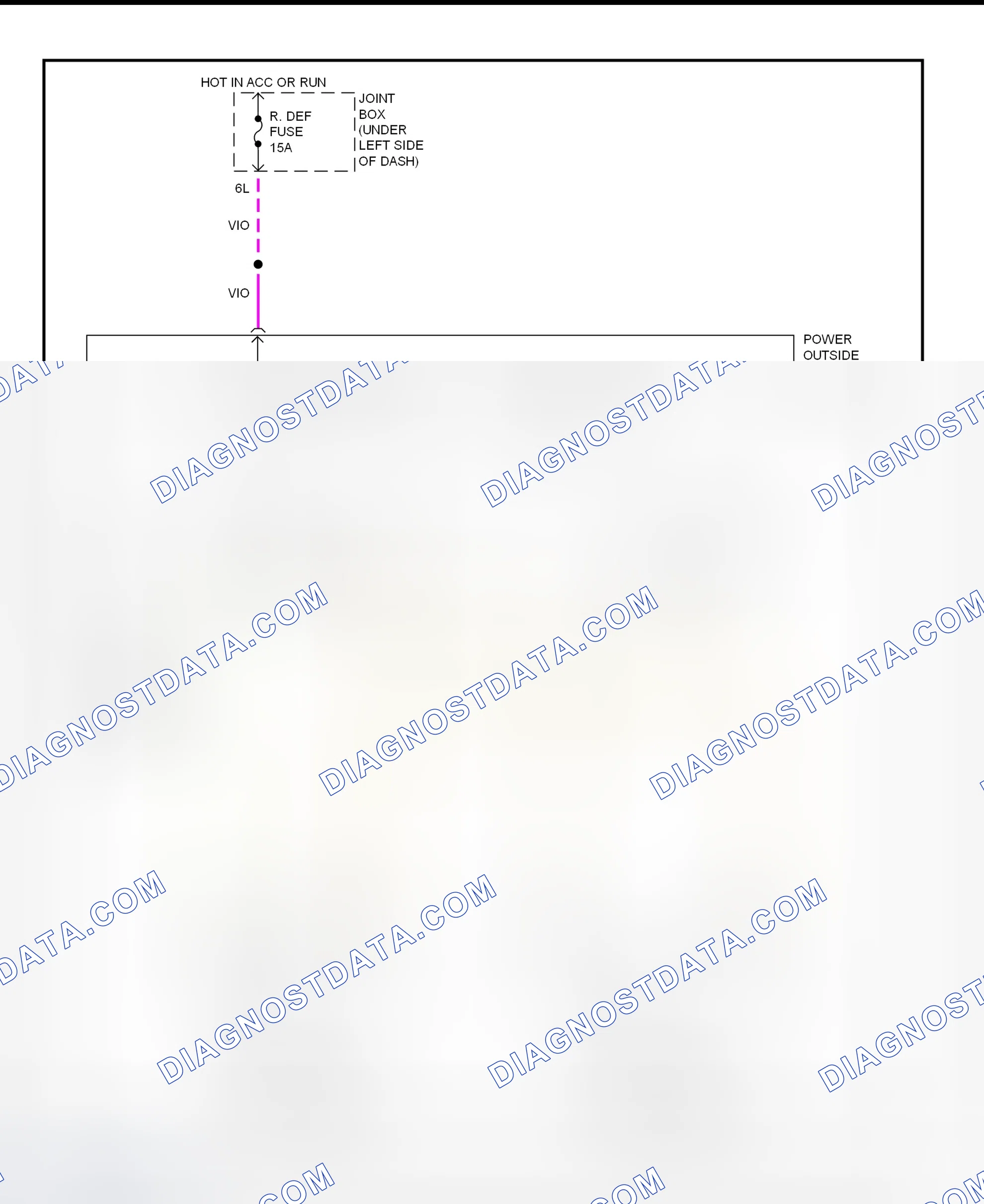 Scheme 1: Power Mirror System Wiring Diagram