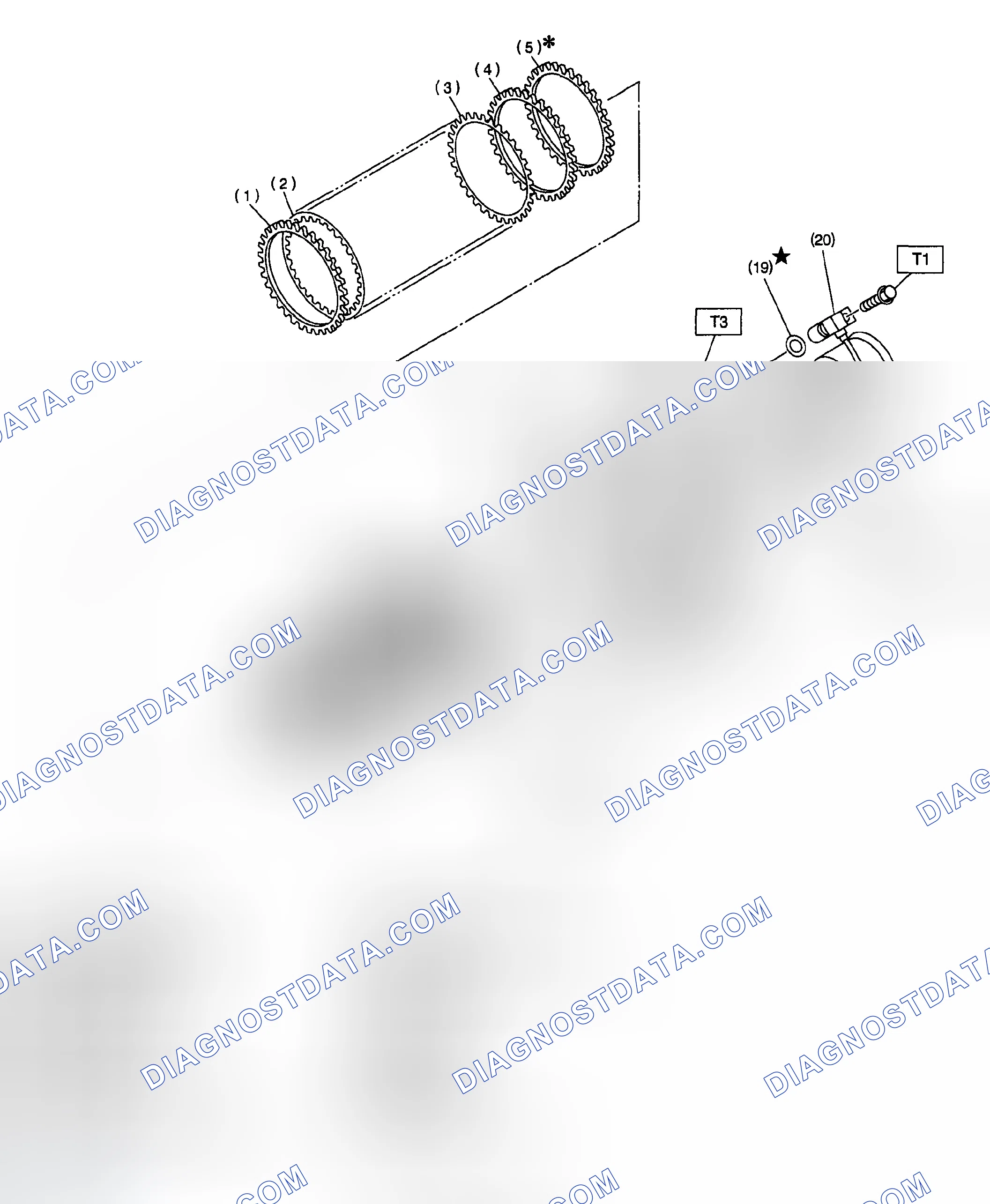 Scheme 1173: Exploded View Of Transfer & Extension Case - With VTD