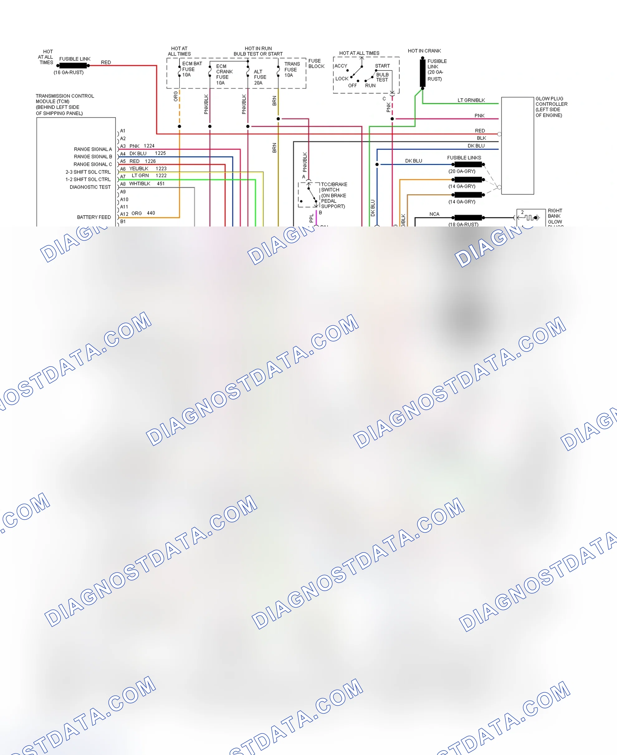 Scheme 394: Wiring Diagram For "P" Series Commercial Van - VIN Y With 4L80-E