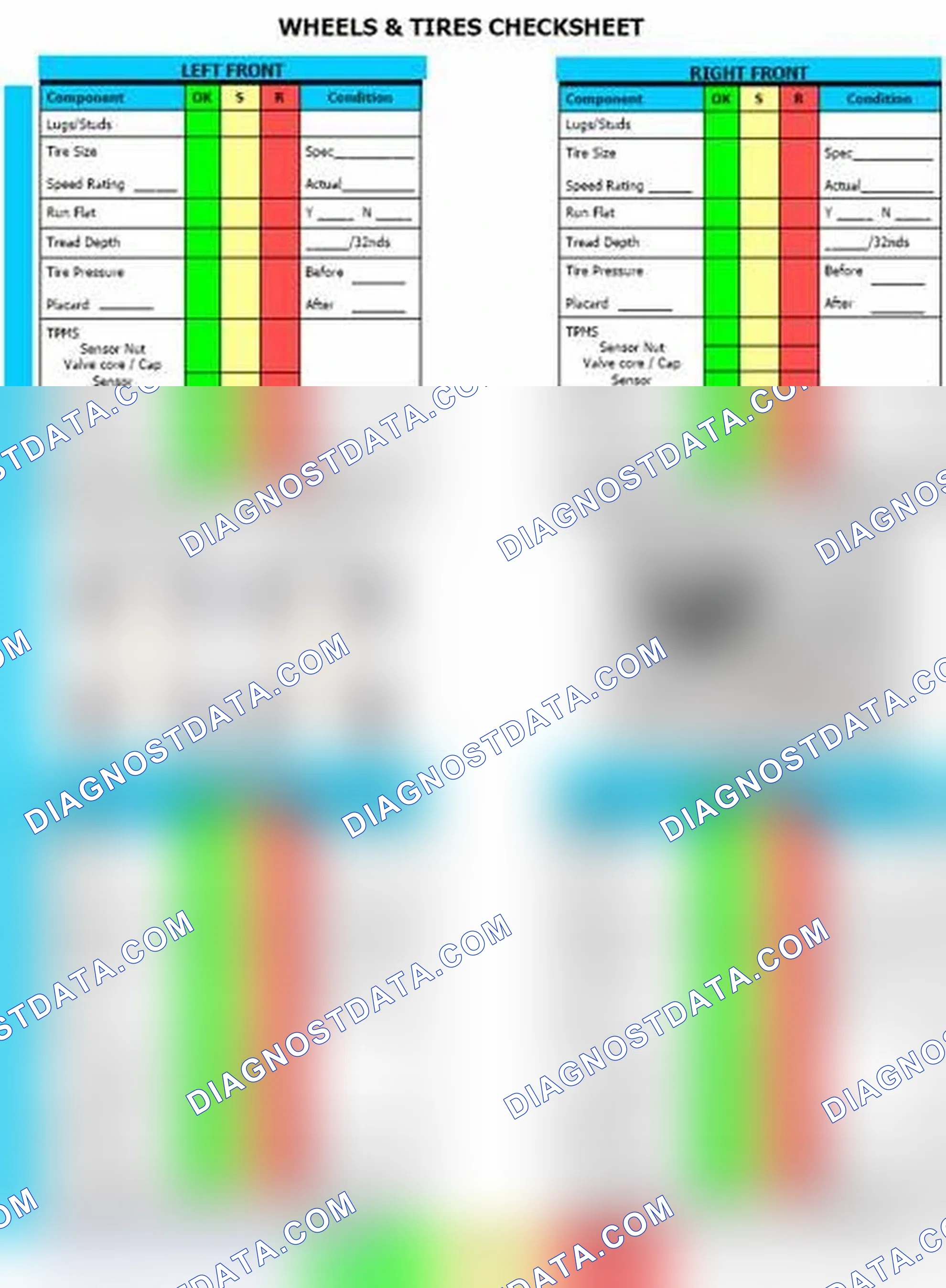 Scheme 35: Wheels & Tires Checksheet (2 Of 2)