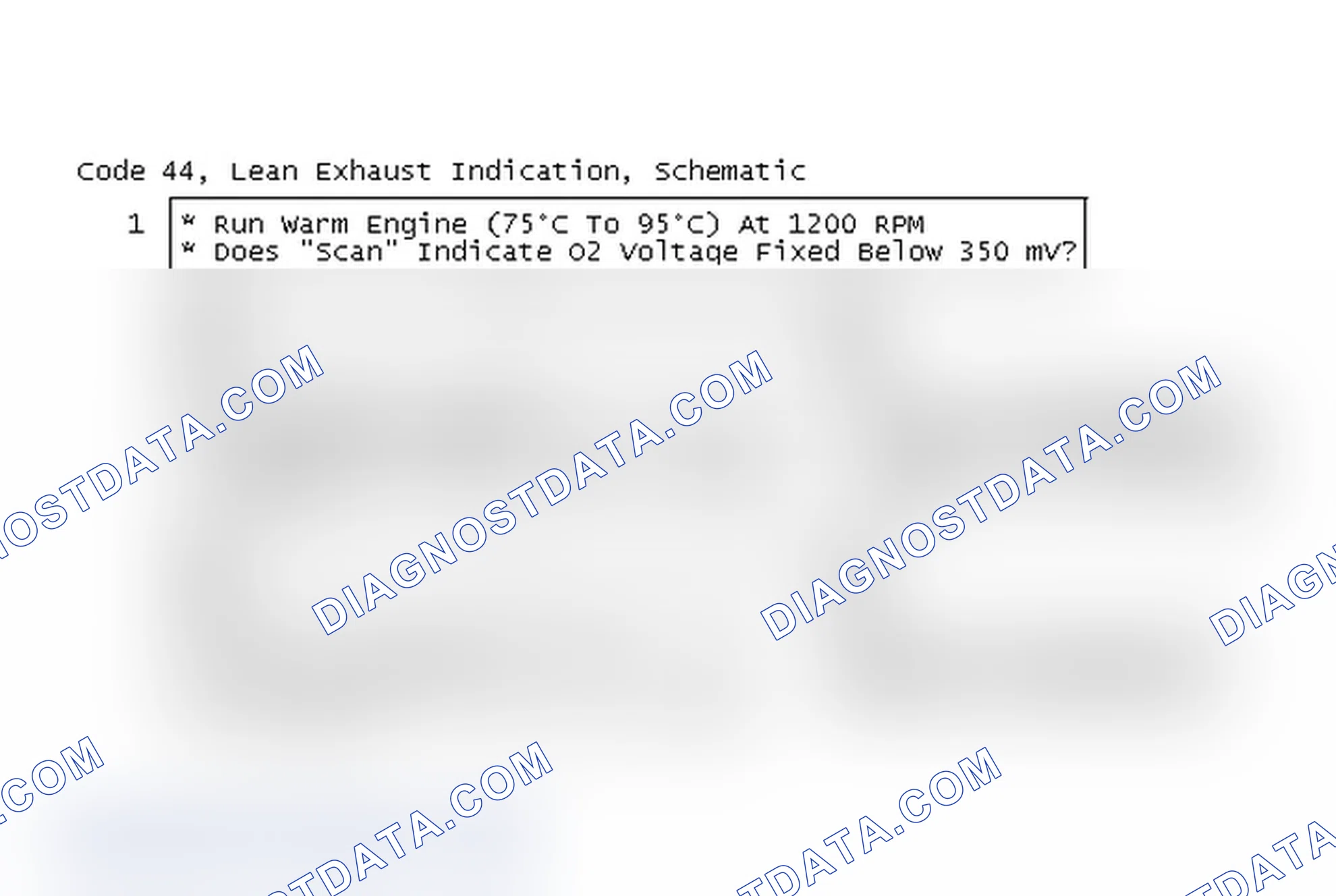 Scheme 214: Code 44, Lean Exhaust Indication, Schematic