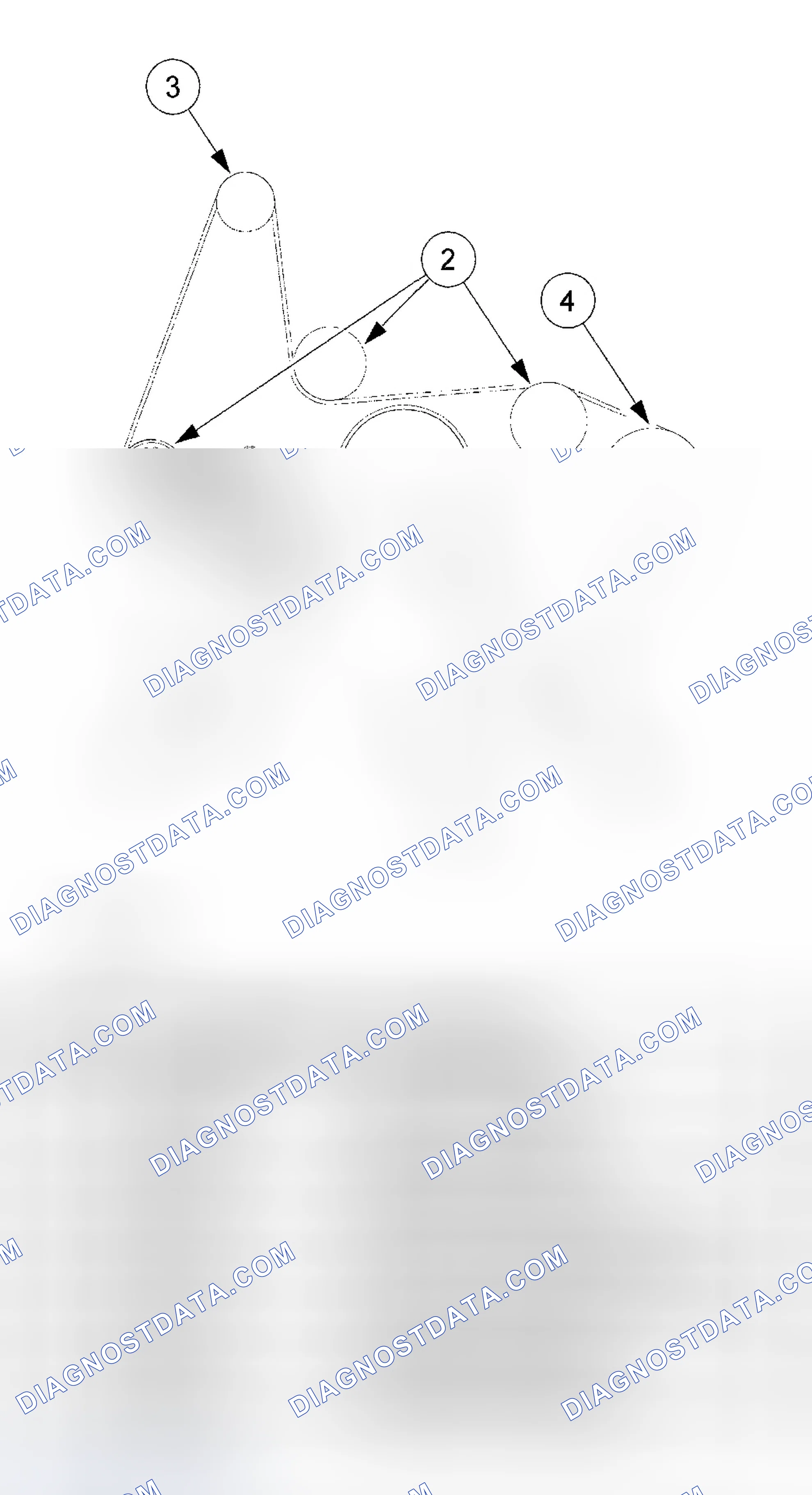 Scheme 14: Drive Belt Routing - 6.0L Diesel with Single Generator