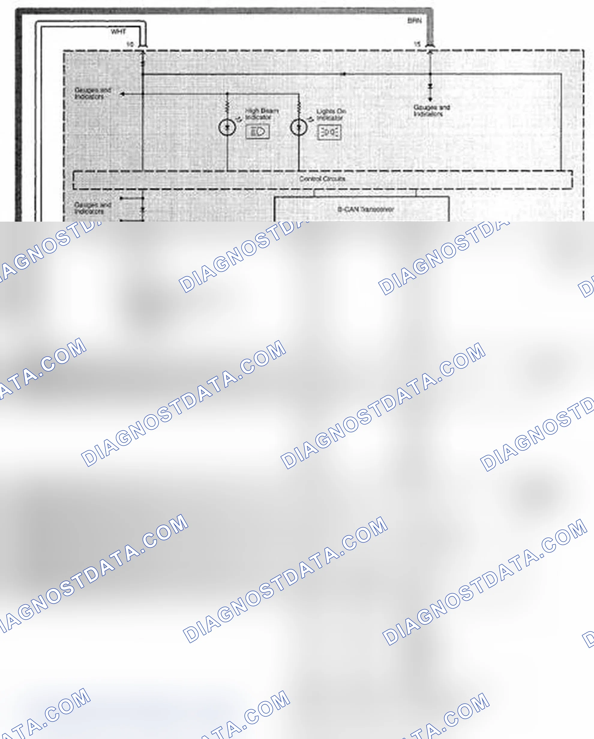 Scheme 334: Exterior Lights Circuit Diagram - Headlights (Page 110-2)