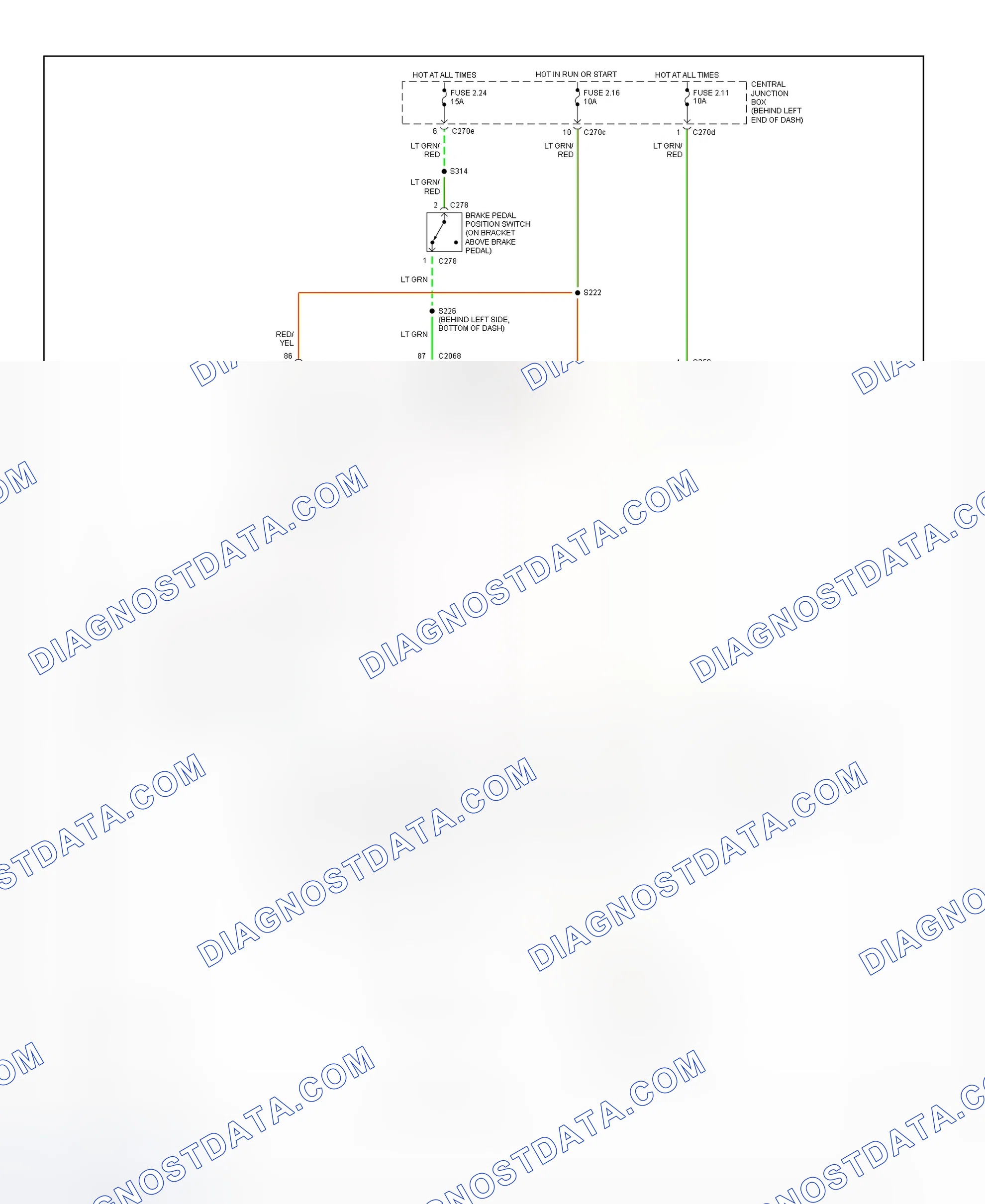 Fig. 194: Shift Interlock System Wiring Diagram (2001 Escape)