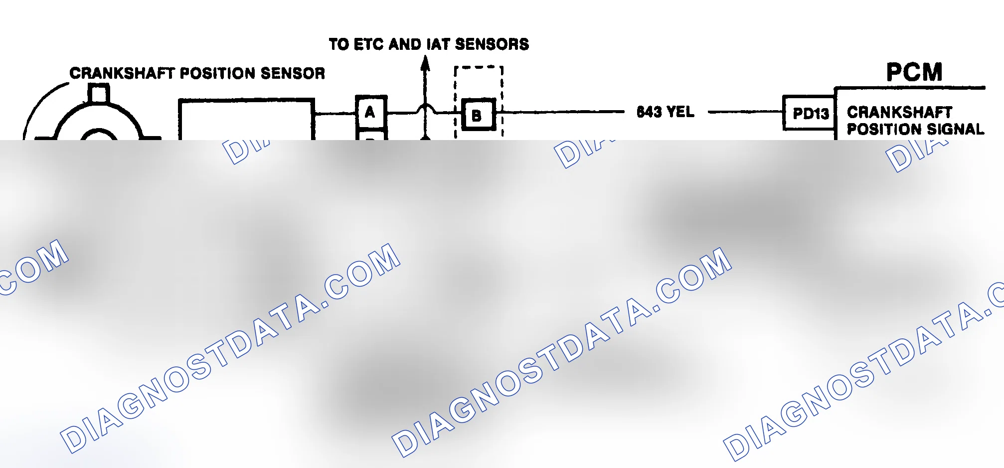 Scheme 183: DTC 19 Schematic ("C" & "K" Series) Crankshaft Position Reference Error