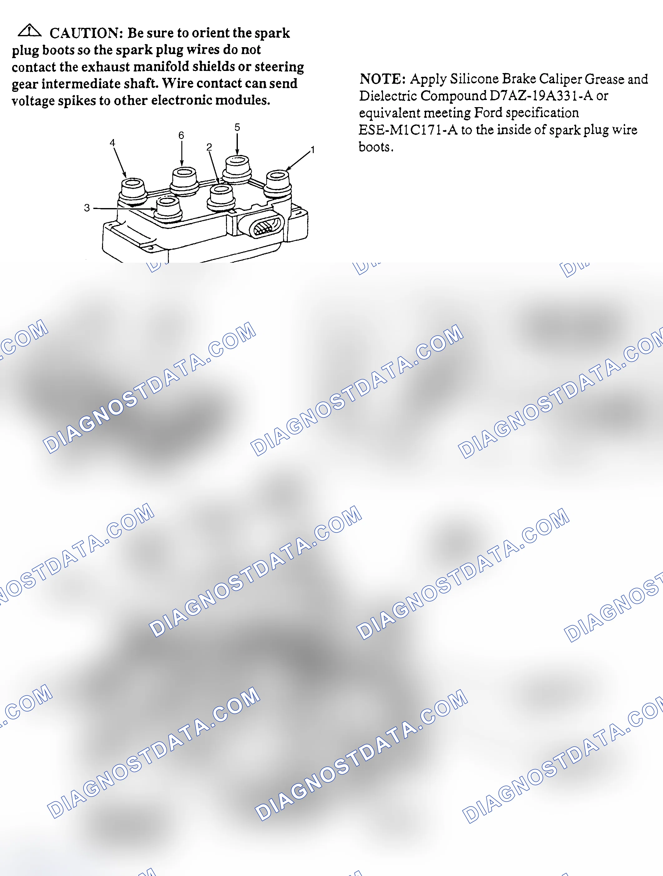 Scheme 13: 4.0L Spark Plug Wire Routing