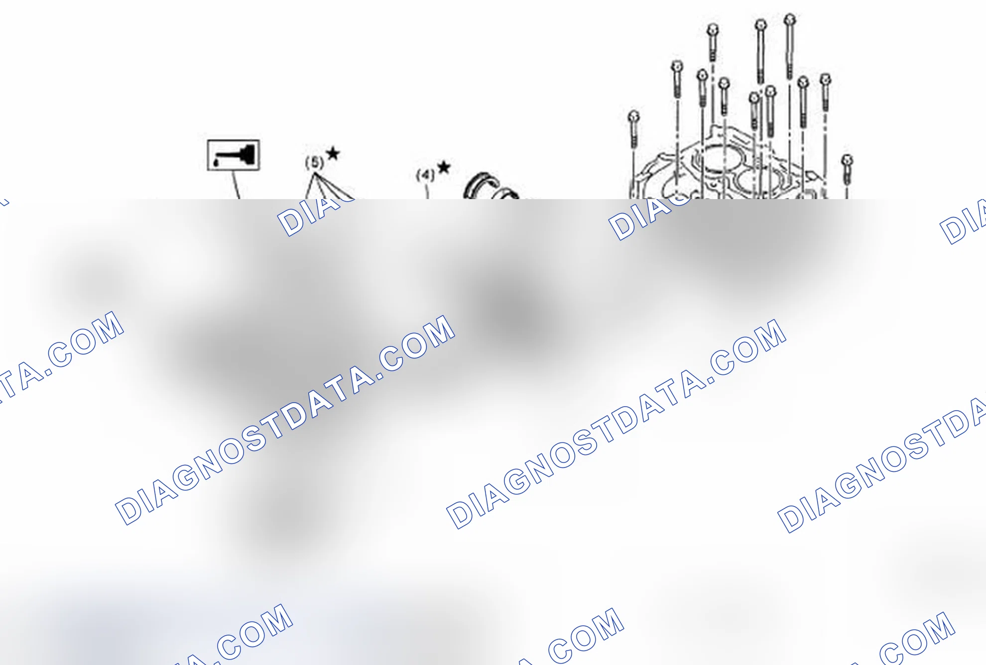 Scheme 631: Exploded View Of Cylinder Block