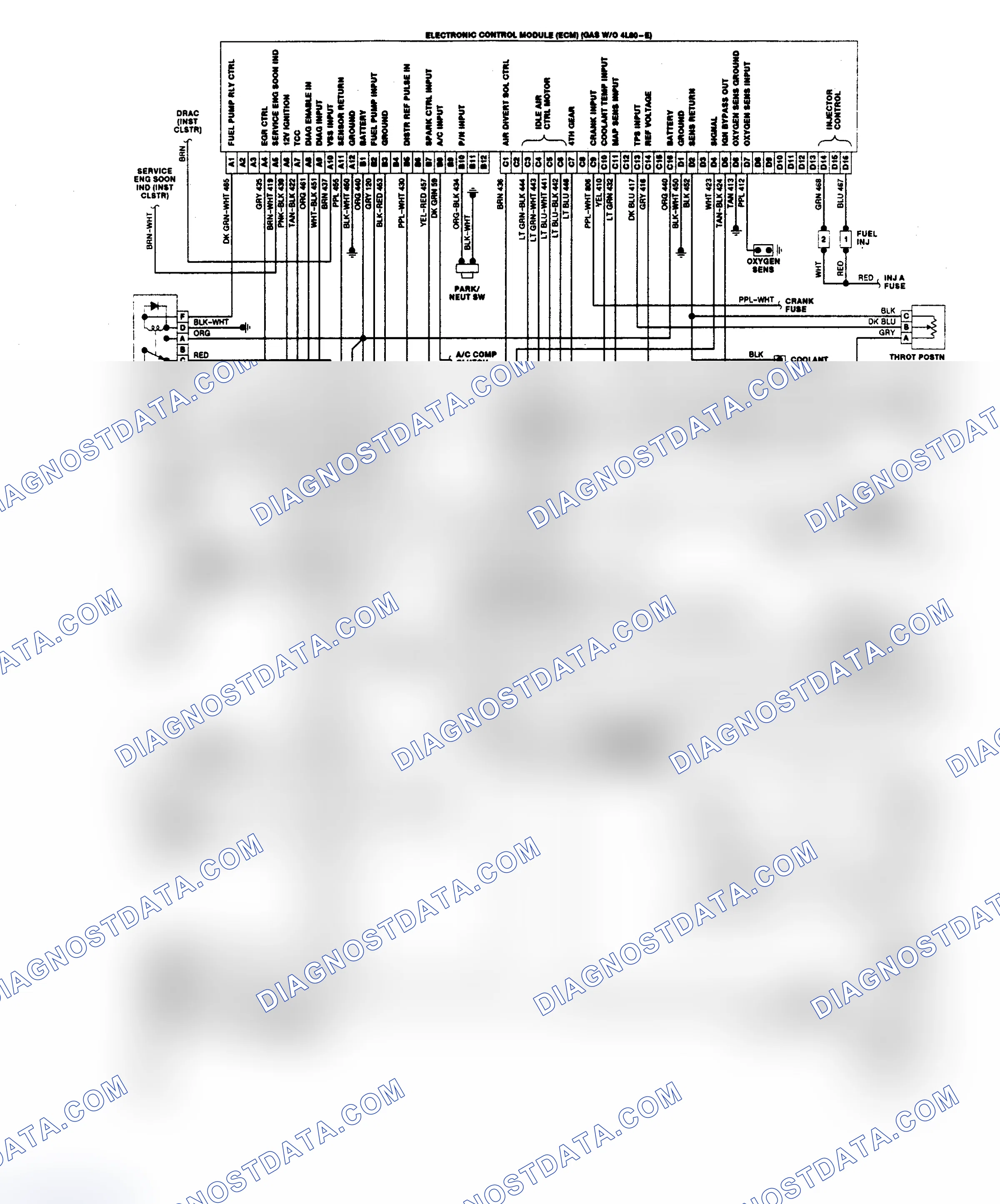 Scheme 6: Wiring Diagram ("C/K" Series 4.3/5.0/5.7L w/o 4L80-E Trans.)