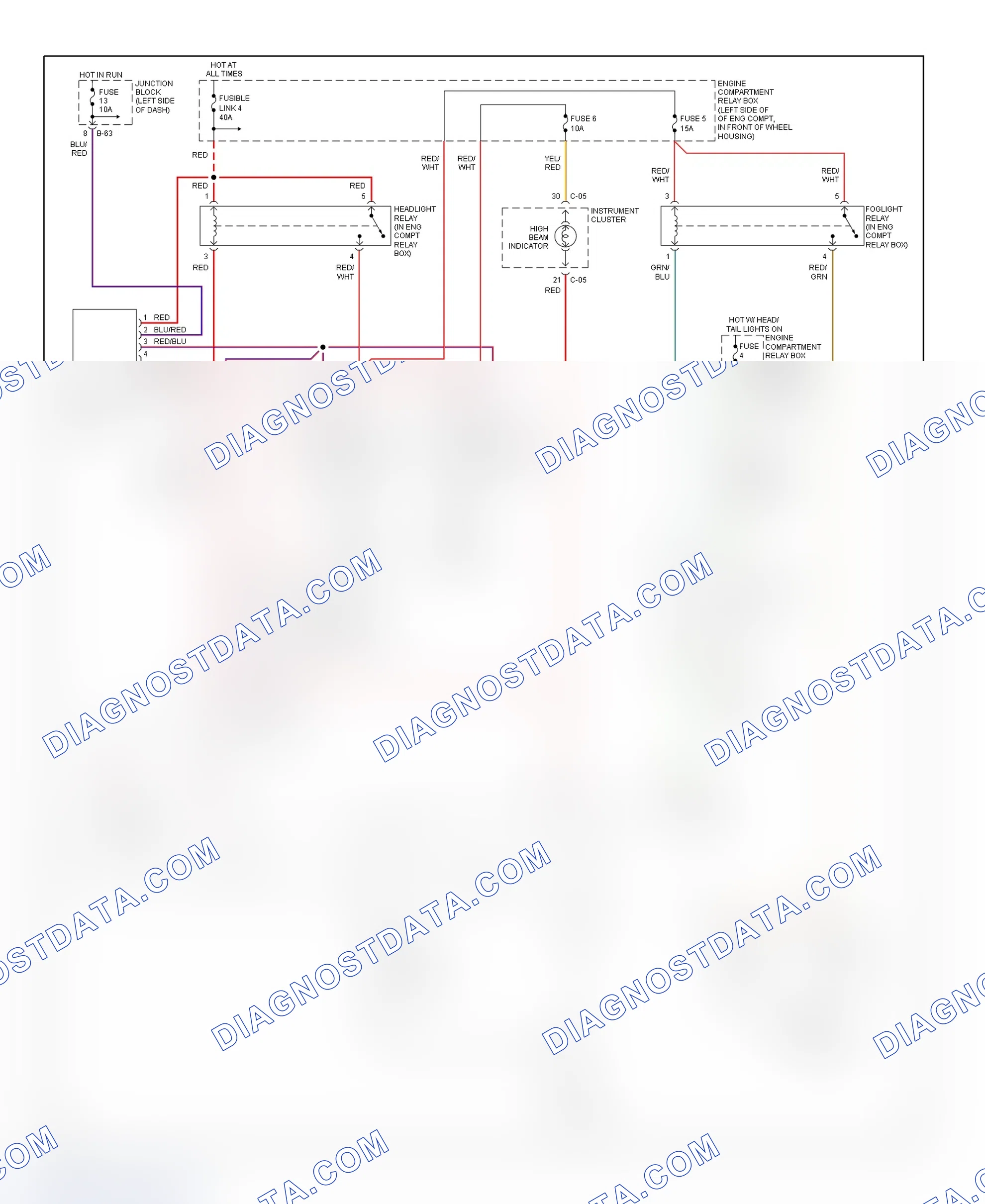 Scheme 13: Daytime Running Lights Wiring Diagram (Avenger & Sebring Coupe)