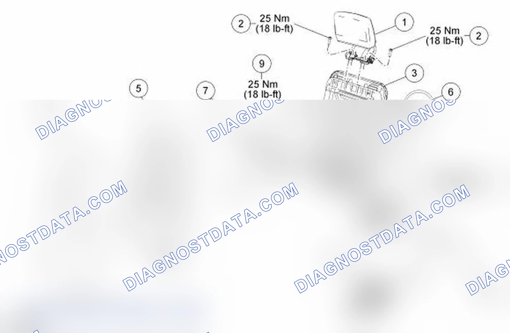 Scheme 151: Seat - Exploded View, Third Row