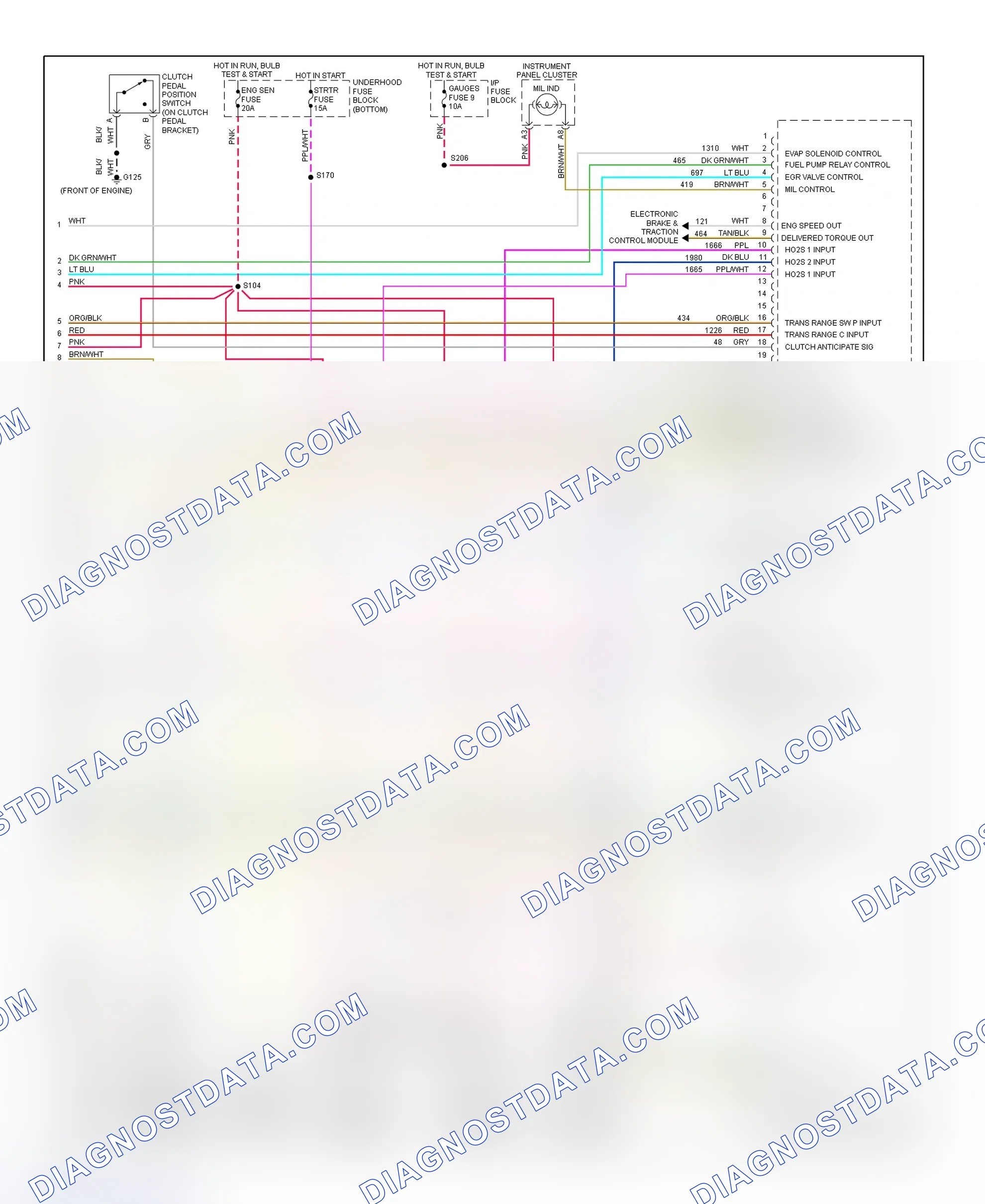 Scheme 28: PCM Wiring Diagram (Camaro & Firebird - 3.8L - 4 Of 4)