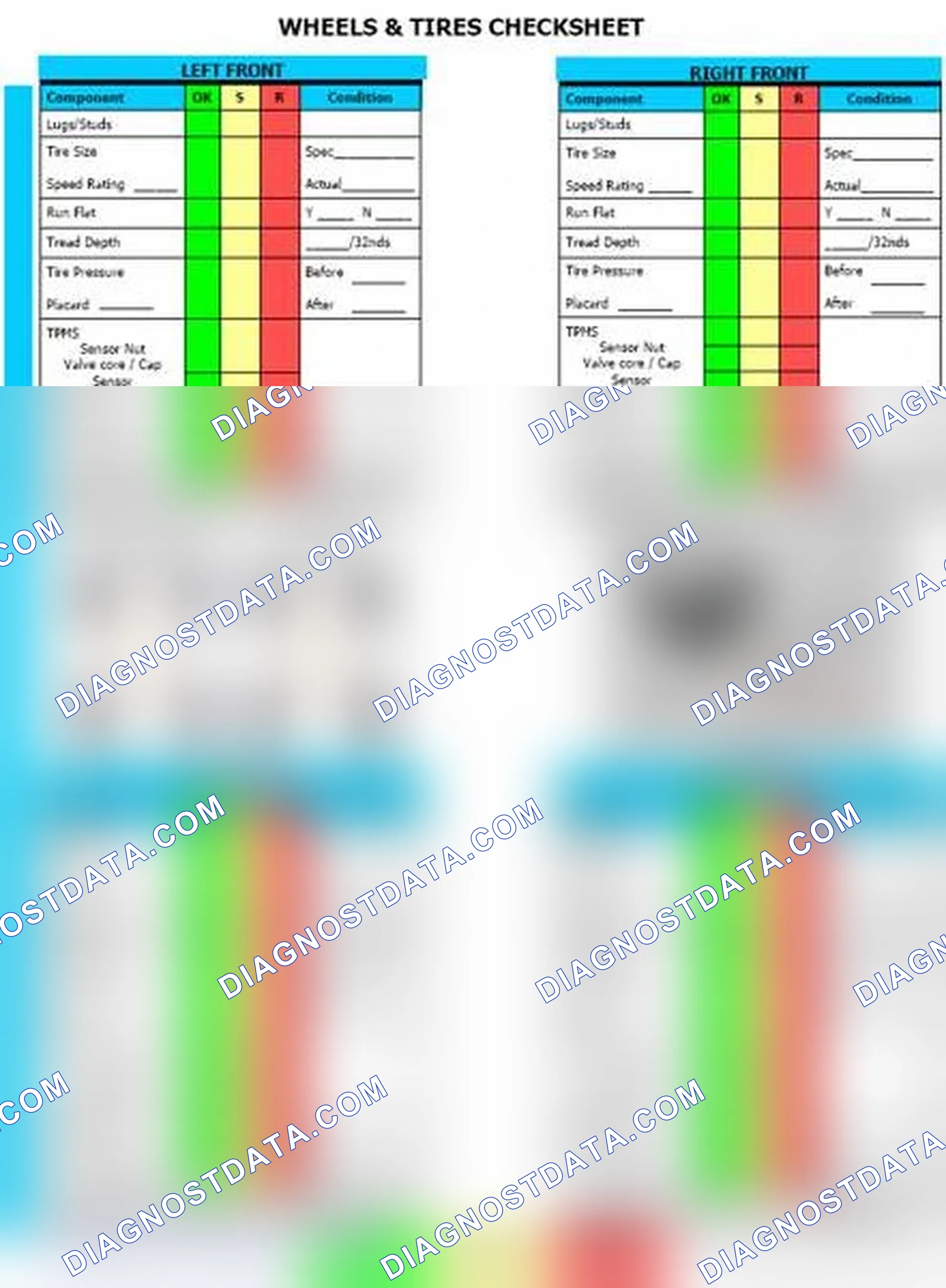 Scheme 35: Wheels & Tires Checksheet (2 Of 2)