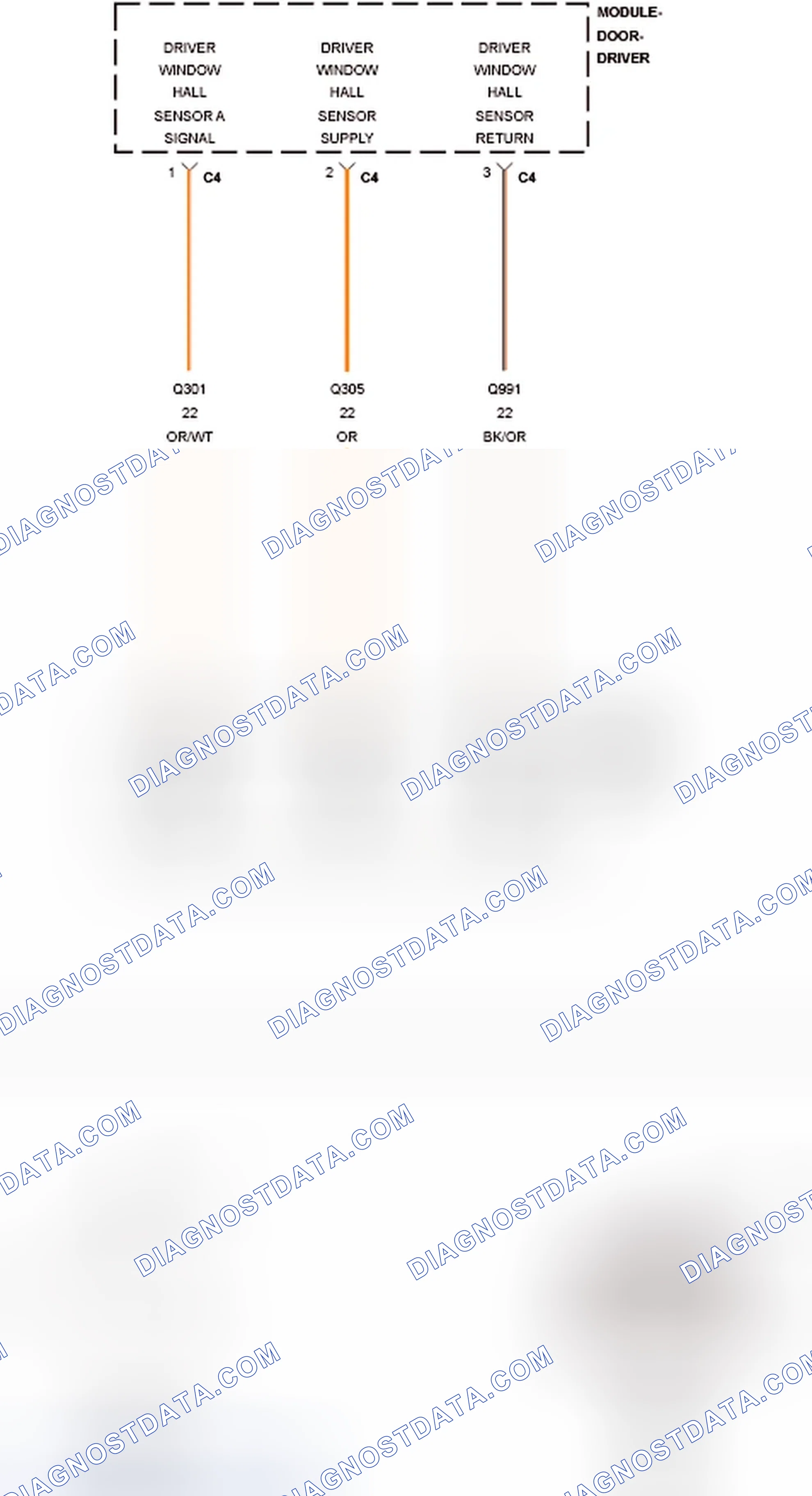 Scheme 62: B1857-11-DRIVER WINDOW POSITION SENSOR POWER SUPPLY - CIRCUIT SHORT TO GROUND