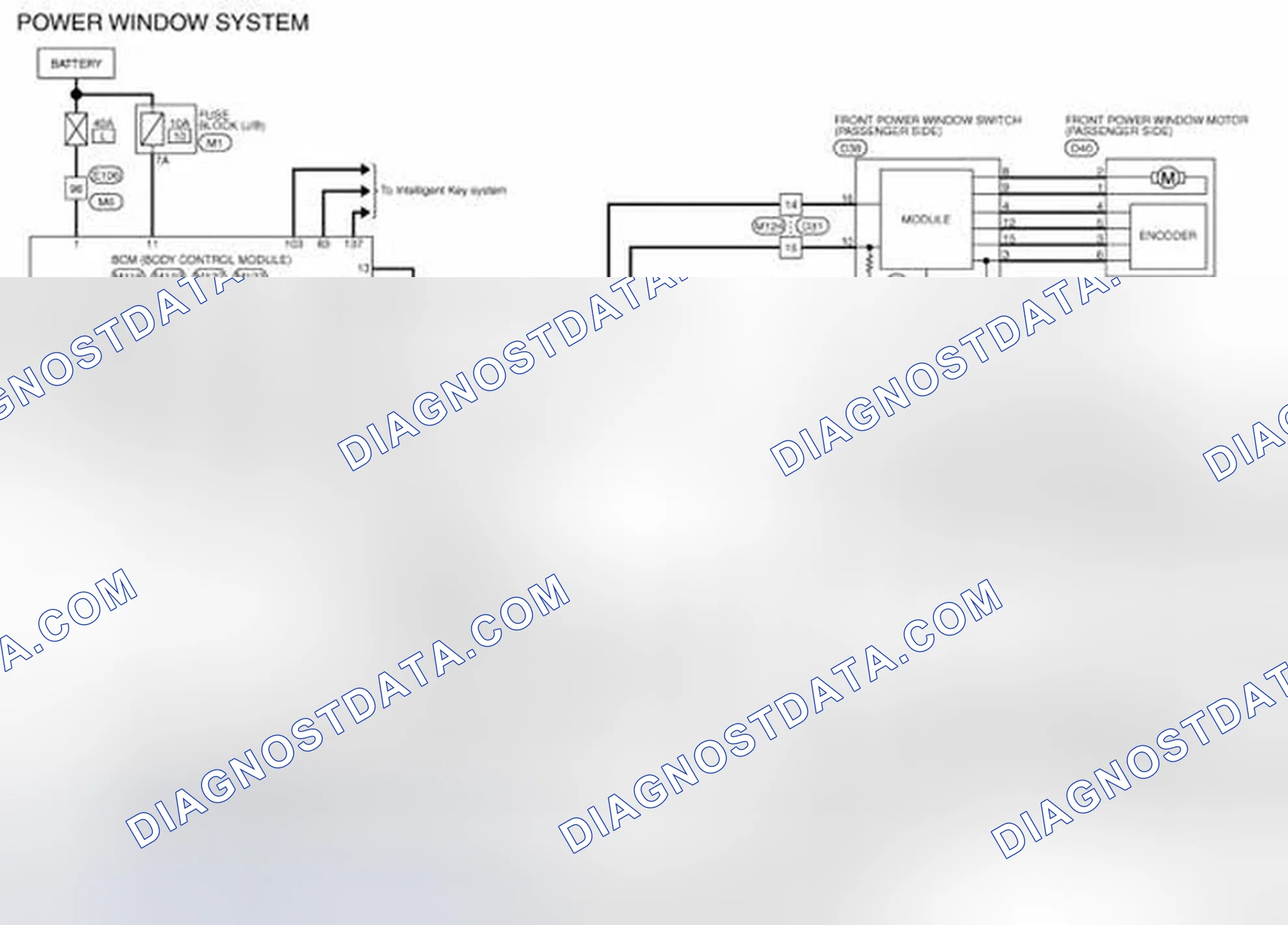 Scheme 41: WIRING DIAGRAM - POWER WINDOW CONTROL SYSTEM