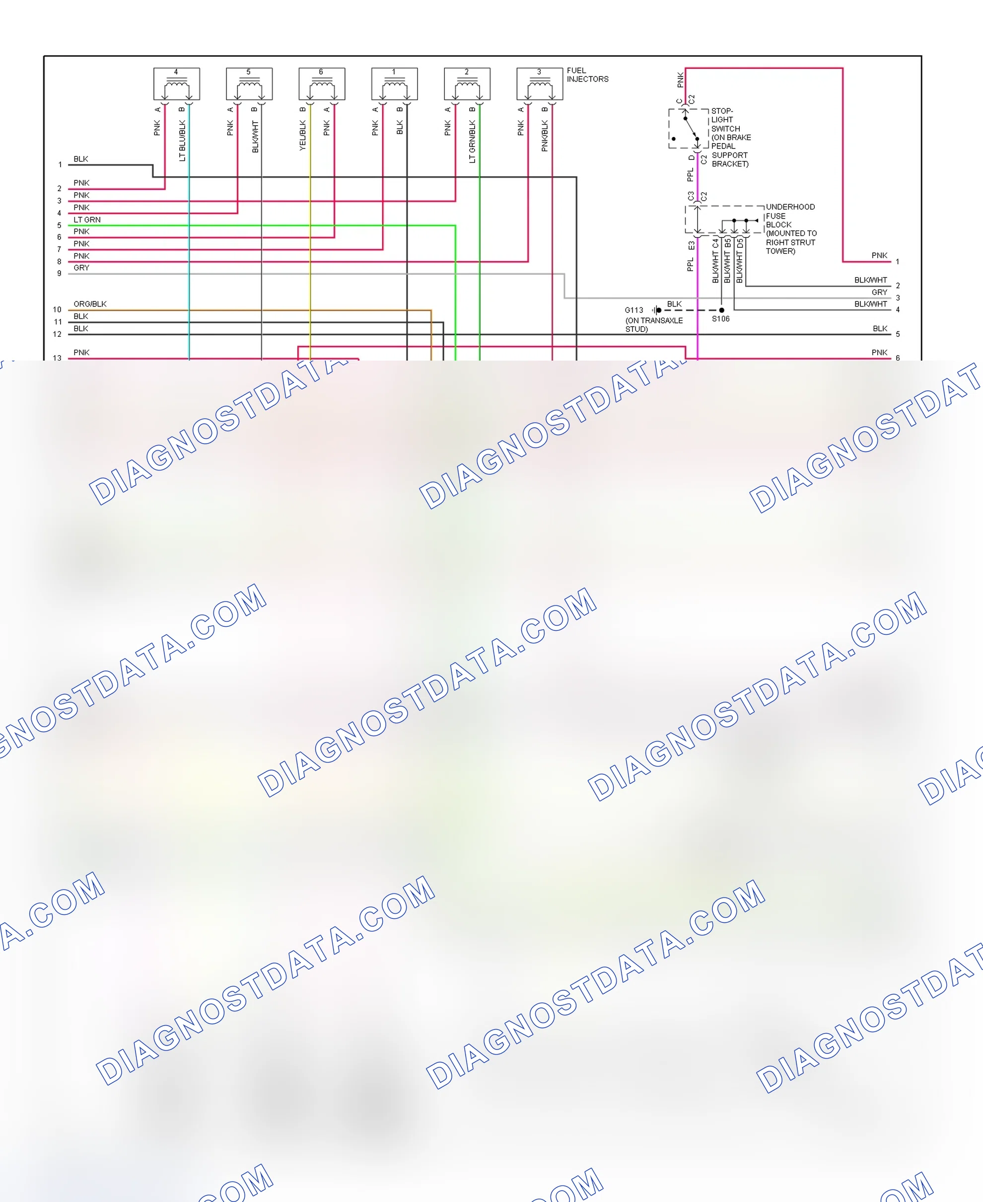 Scheme 164: PCM Wiring Diagram (Grand Prix - 3.8L - 2 Of 4)