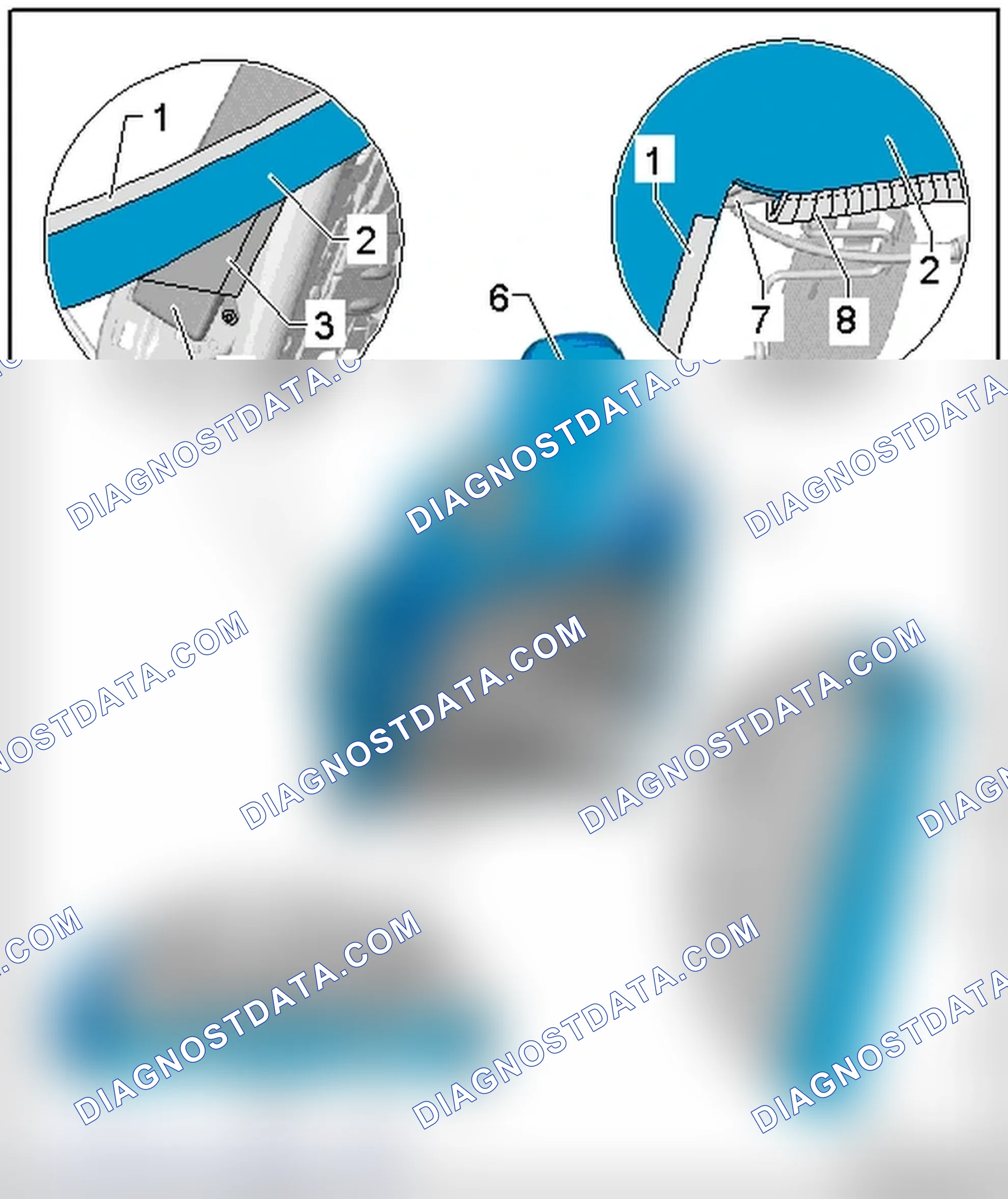 Scheme 360: BACKREST COVER AND PADDING OVERVIEW, SUPER SPORT SEAT