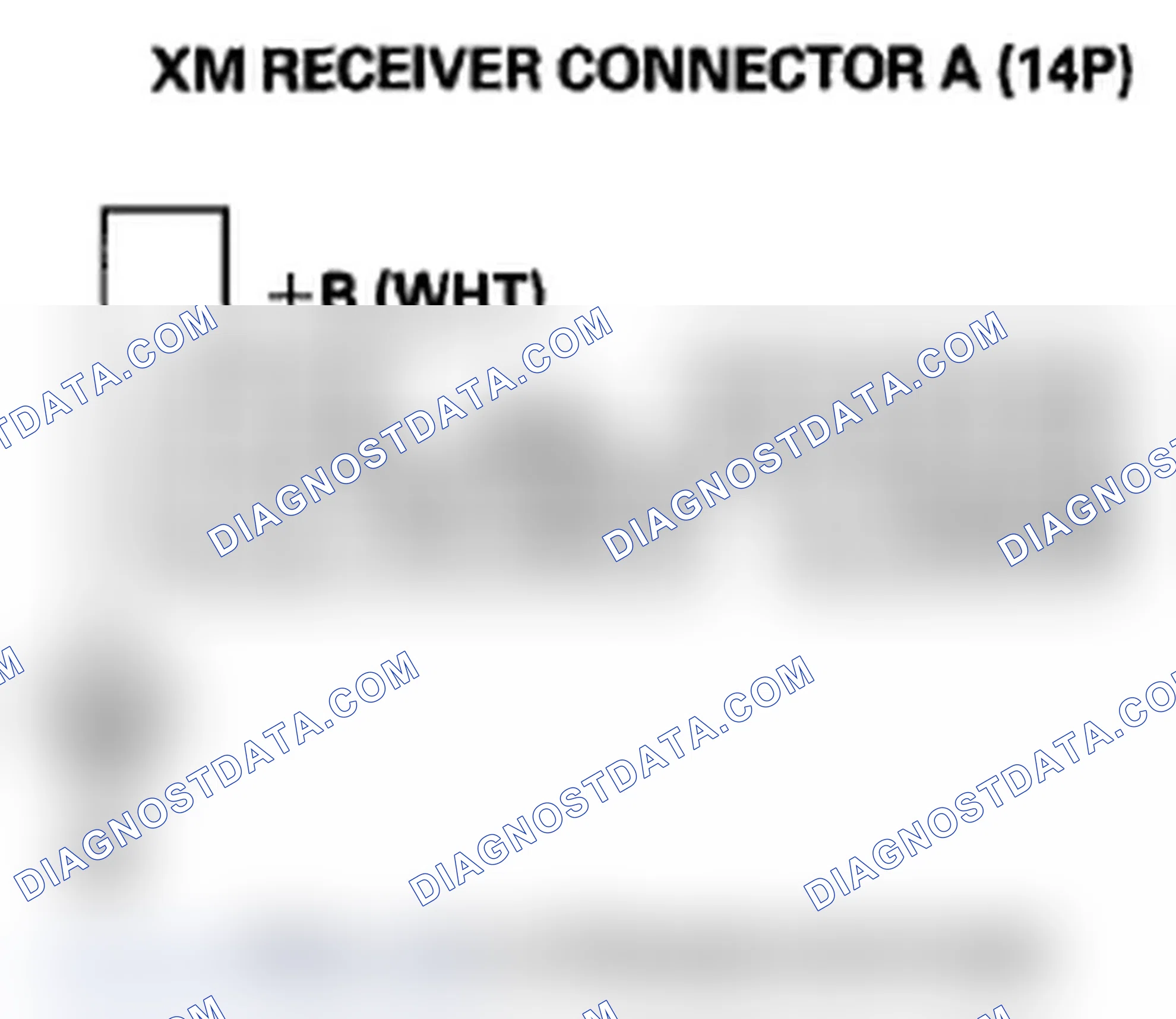 Scheme 257: XM radio display is blank and no station information is displayed (with ELS audio, without AcuraLink