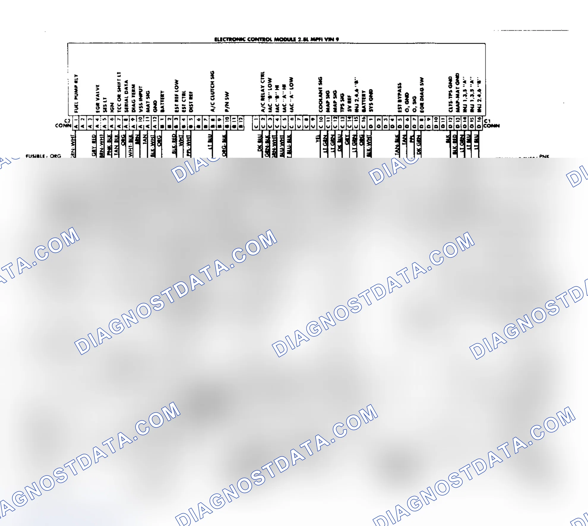 Scheme 694: PFI Wiring Diagram (2.8L Fiero)