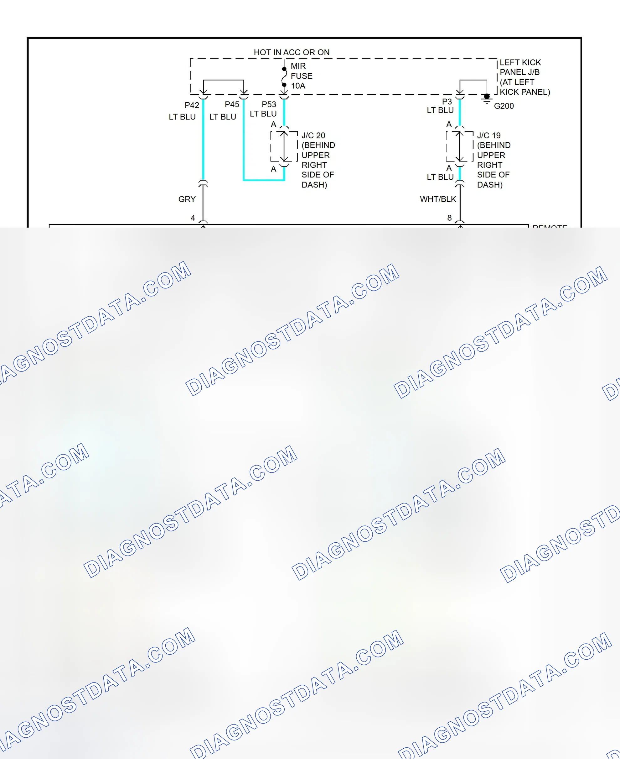 Scheme 34: Power Mirror System Wiring Diagram (Land Cruiser)