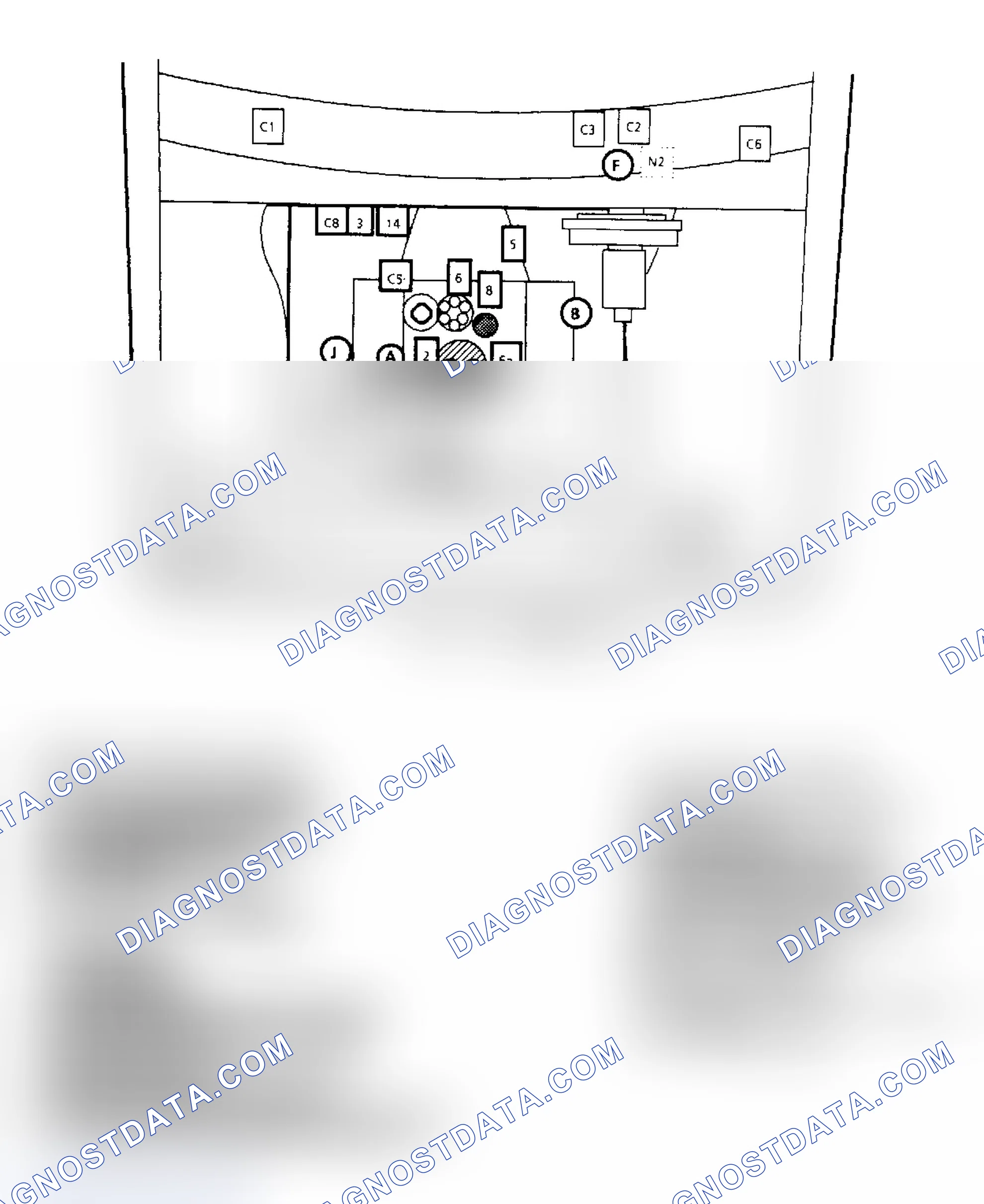 Scheme 148: Component Locations for "R/V" Series 5.0L & 5.7L