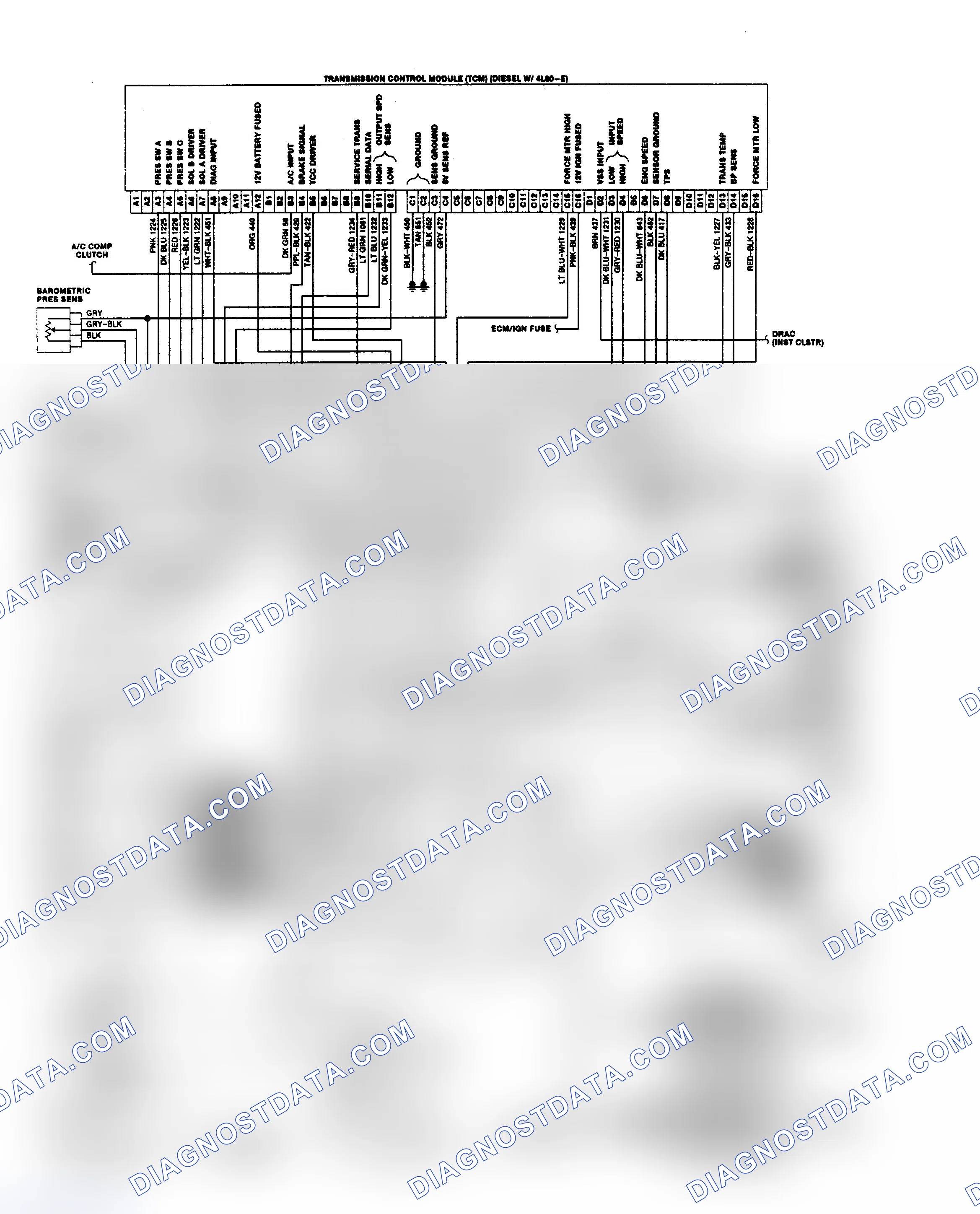 Scheme 7: Wiring Diagram ("C/K" Series 6.2L Diesel w/ 4L80-E Trans.)