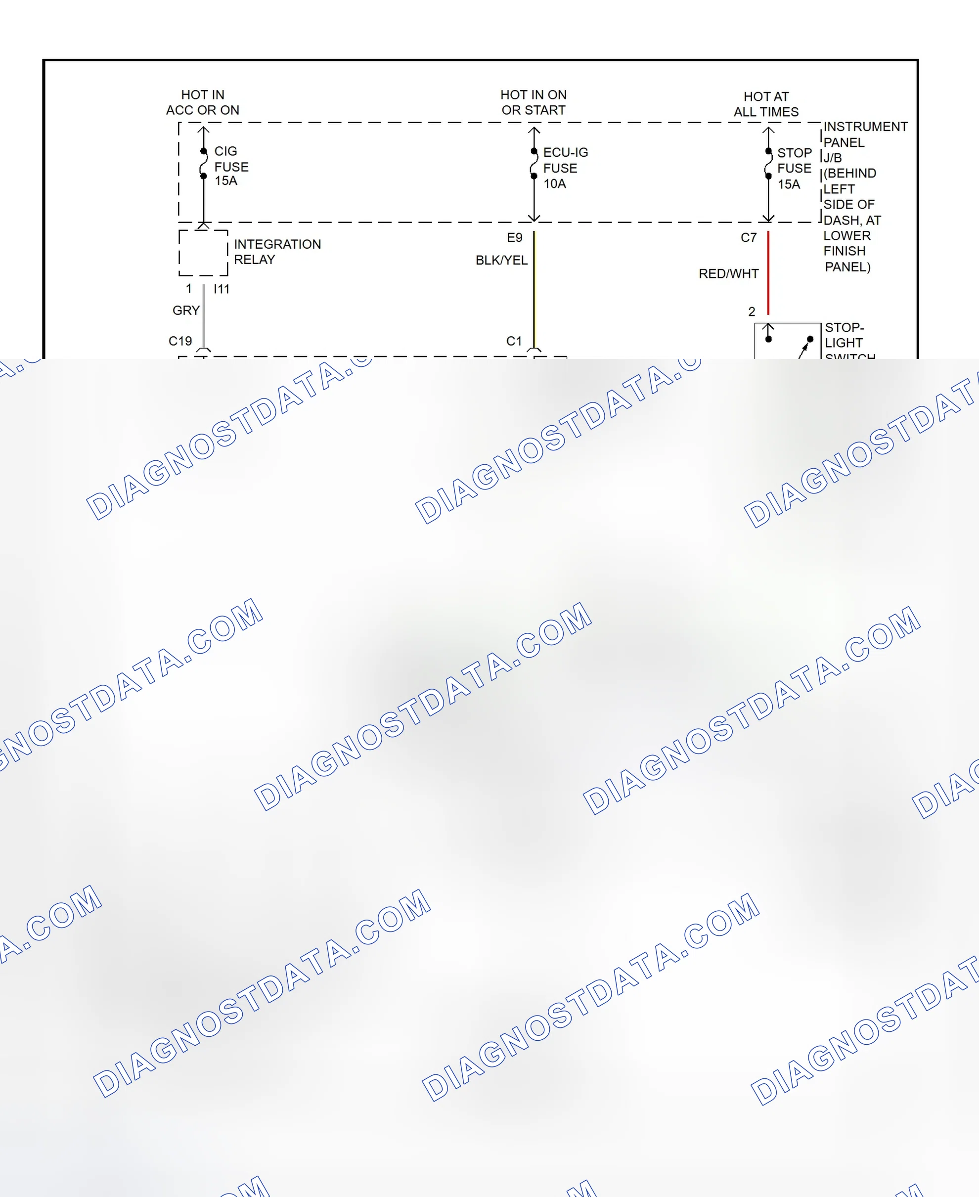 Scheme 232: Shift Lock System Wiring Diagram (Toyota Corolla)
