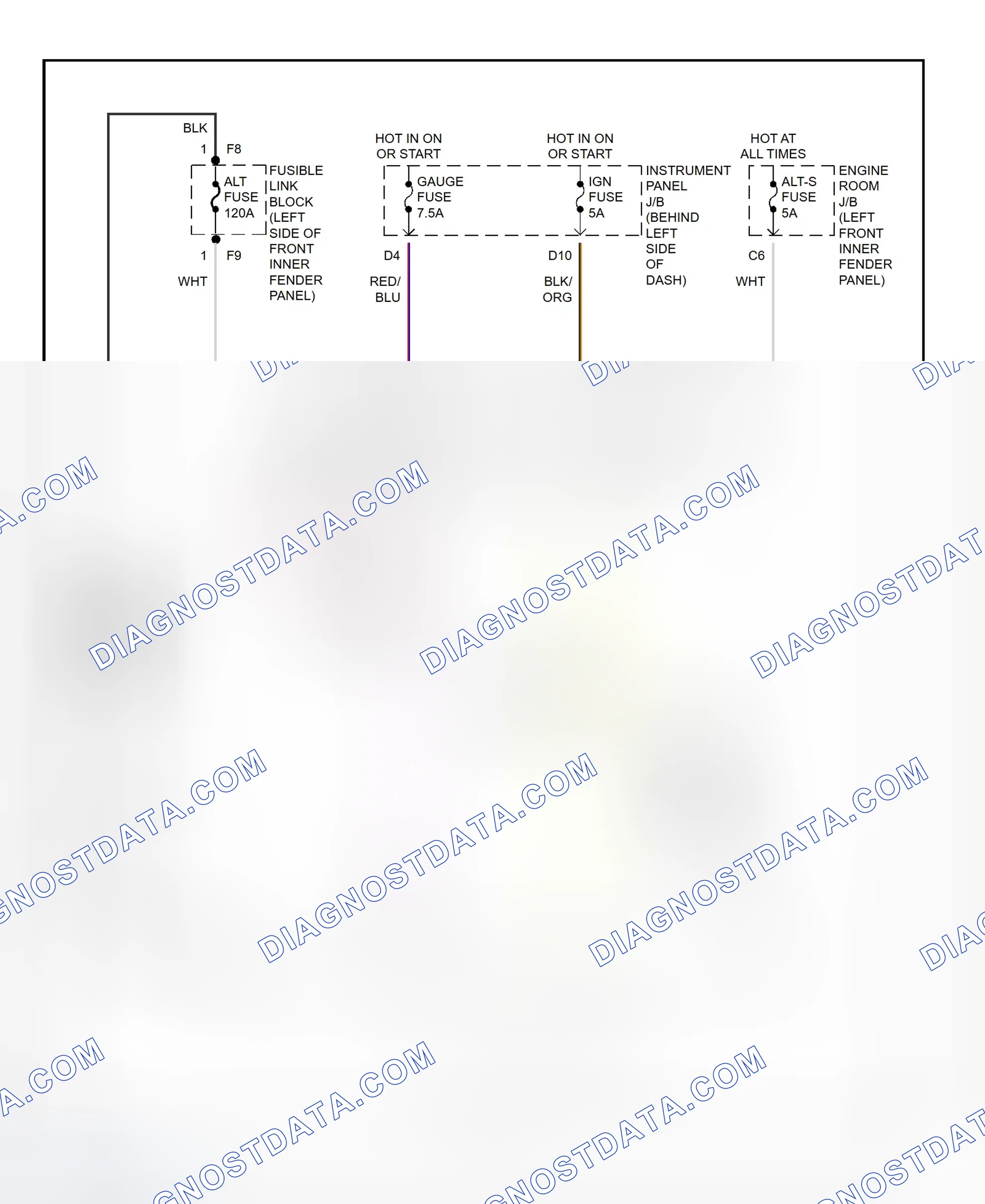Scheme 1: Charging System Wiring Diagram (Avalon)
