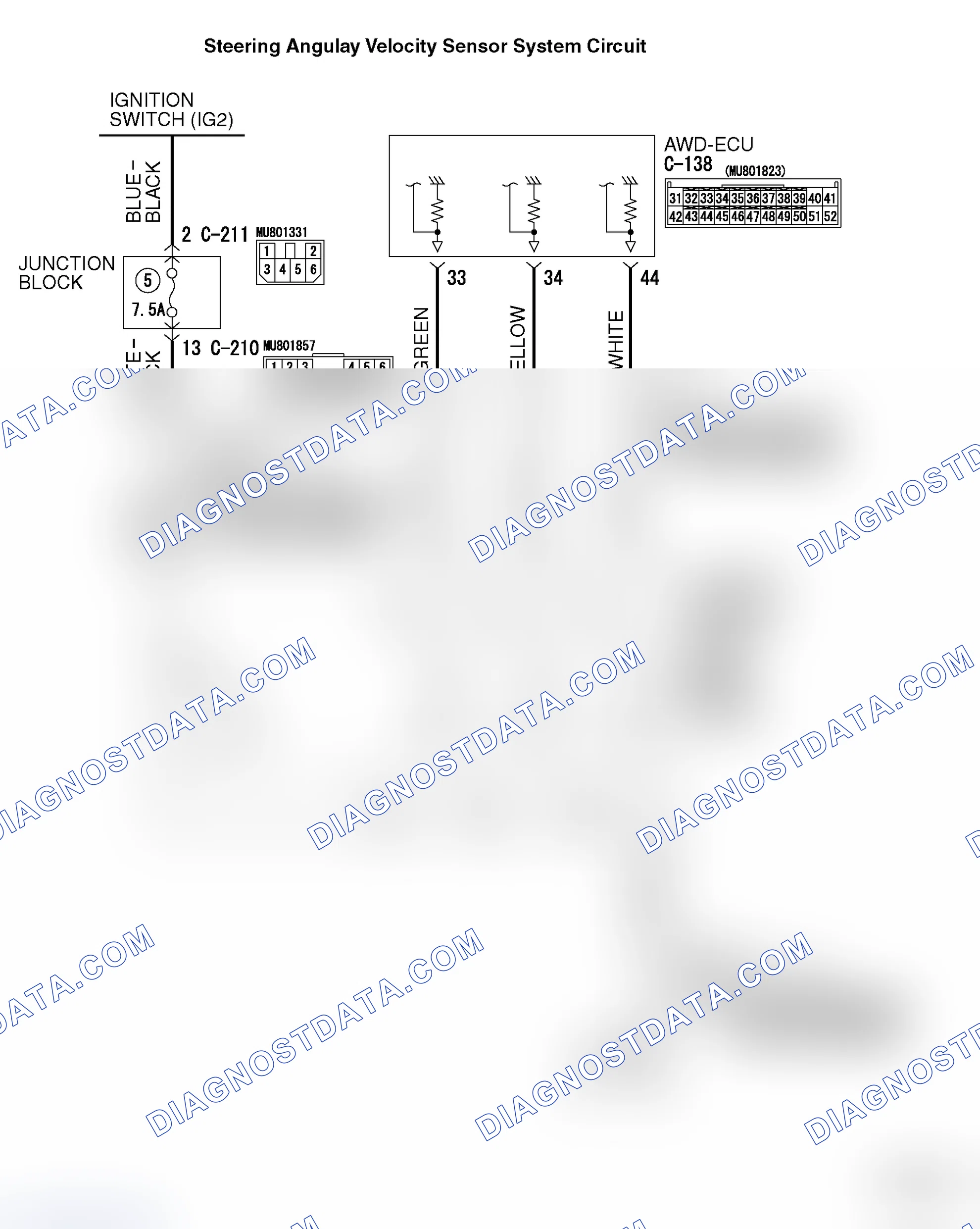 Scheme 214: DTC 31: Steering Angular Velocity Sensor < ST-1, ST-2, ST-N > System